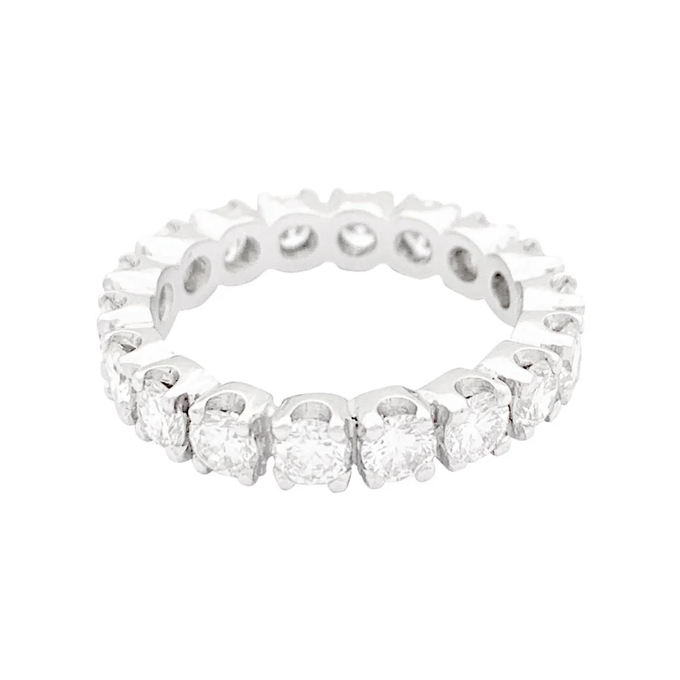 Bague Alliance en or blanc et diamants - Image 3