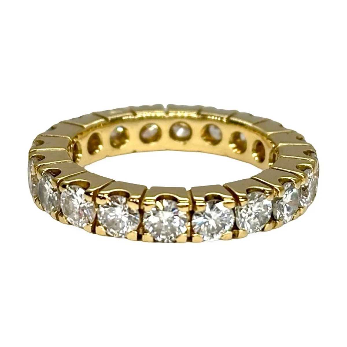 Bague Alliance en or jaune et diamants - Image 3