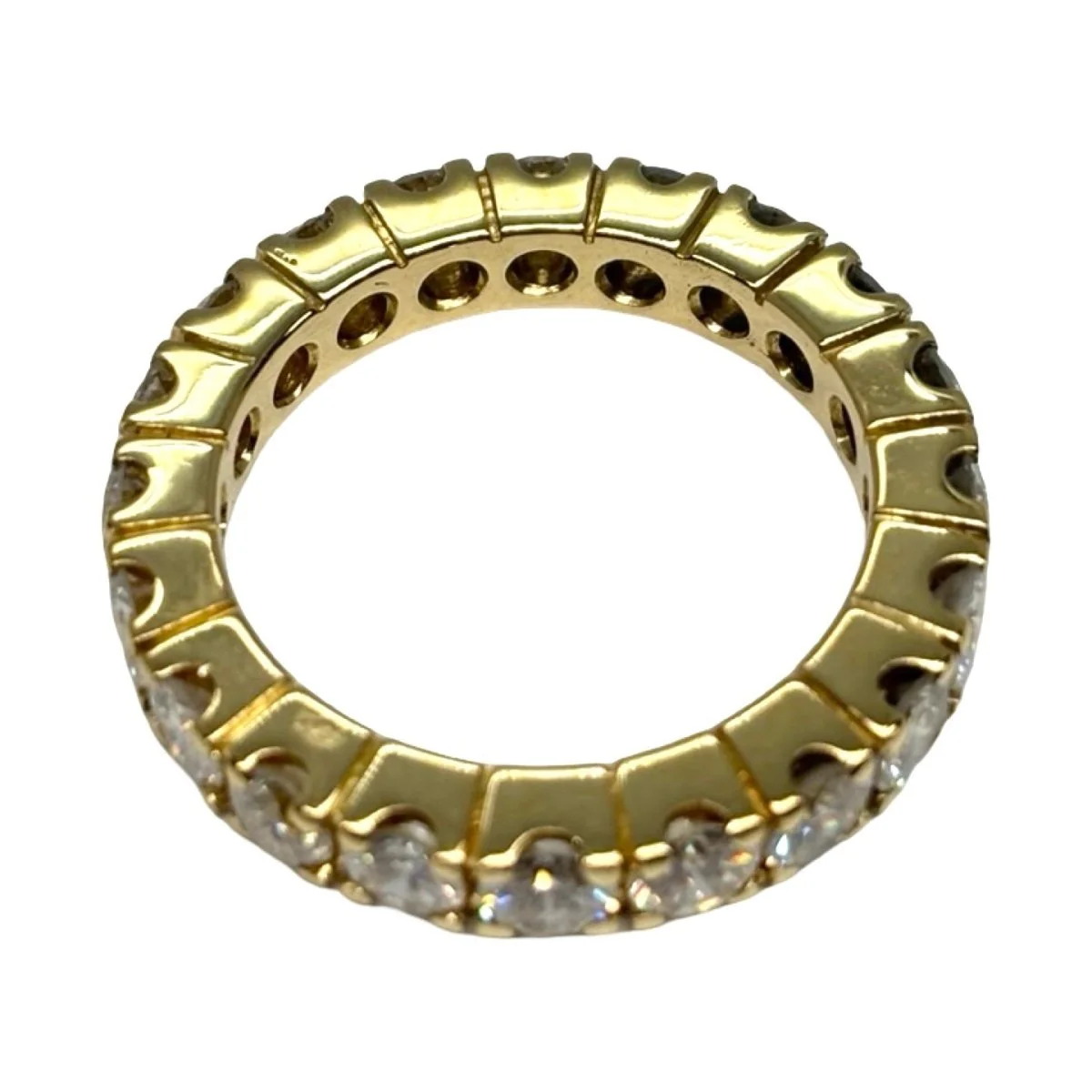 Bague Alliance en or jaune et diamants - Image 4