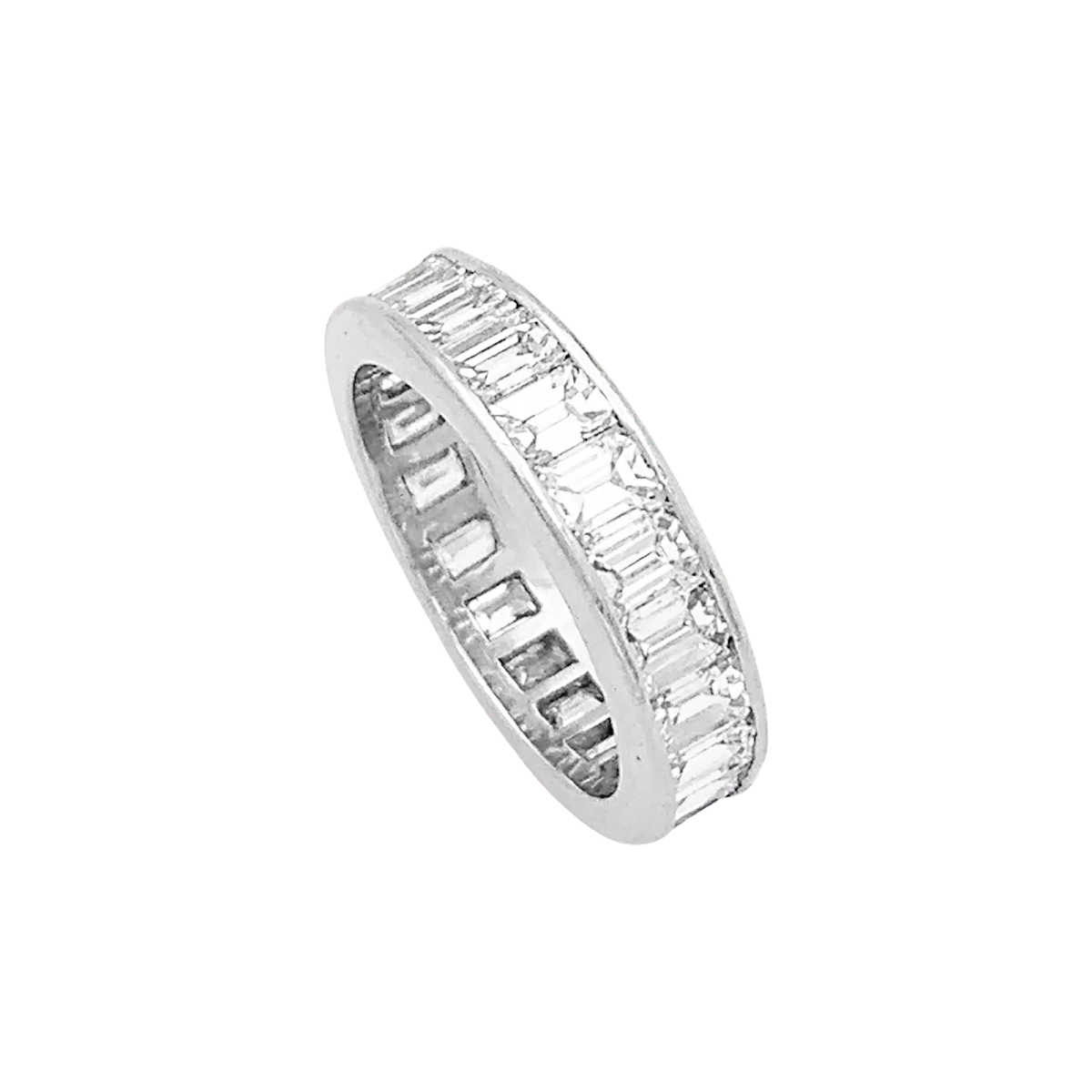 Bague Alliance en platine et diamants - Image 3