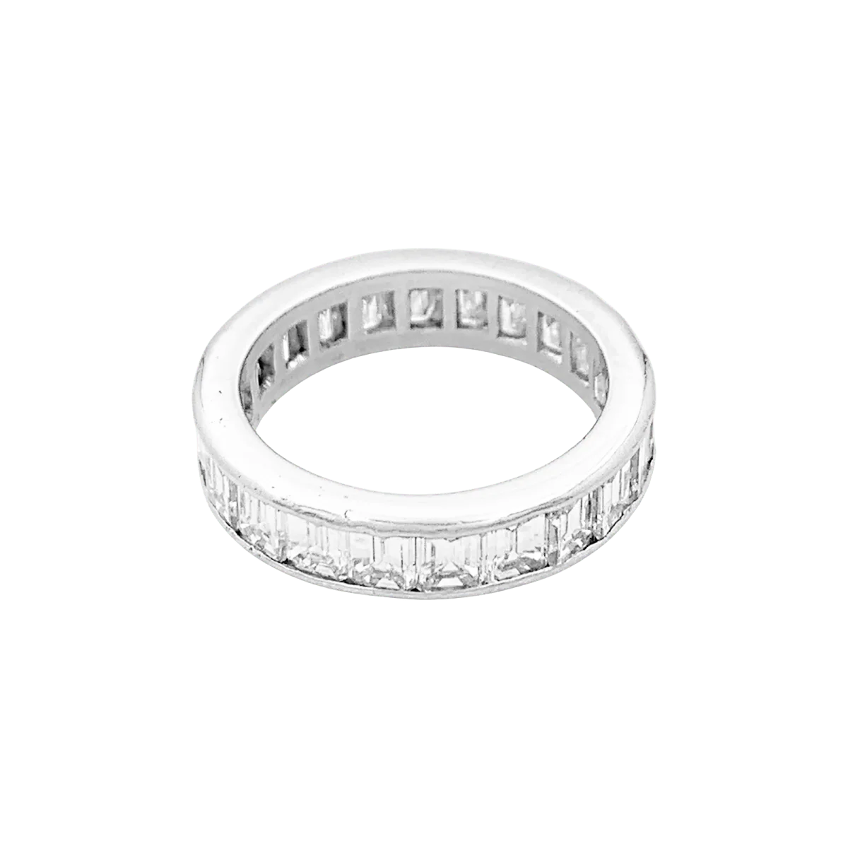 Bague Alliance en platine et diamants - Image 4