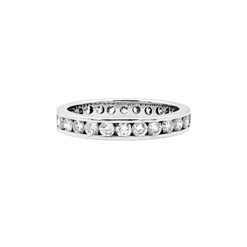 Bague Alliance en platine et diamants