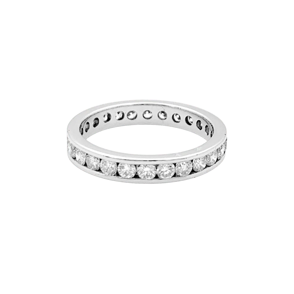 Bague Alliance en platine et diamants - Image 3