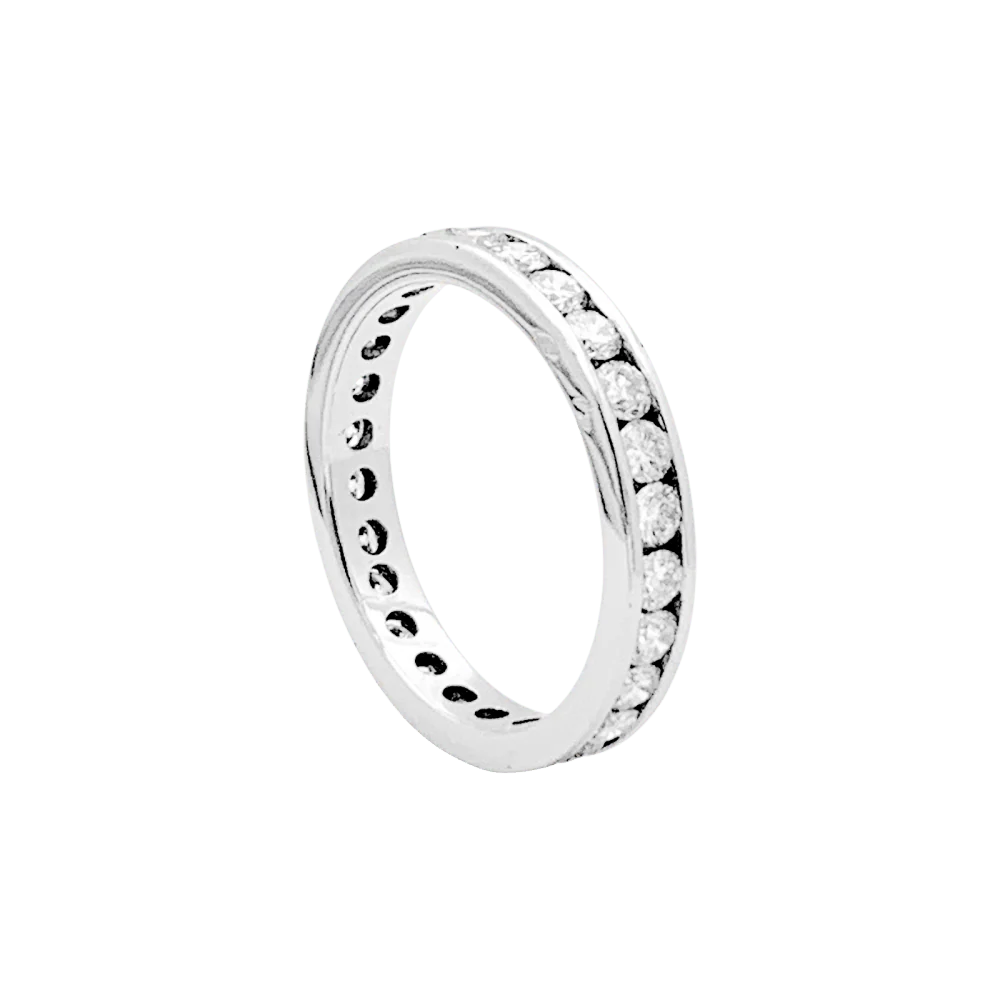Bague Alliance en platine et diamants - Image 4