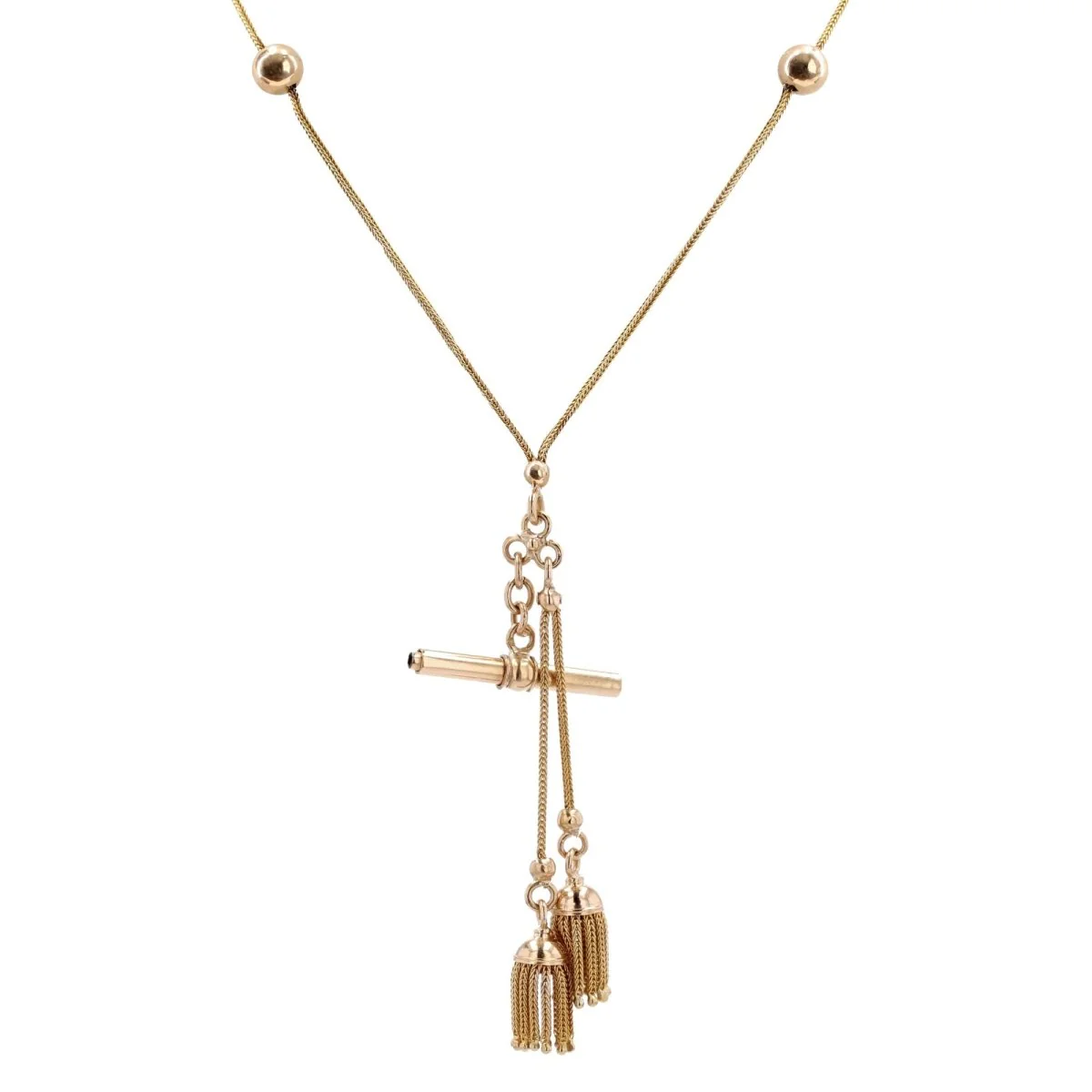 Collier Chaîne en or jaune et perles - Image 3