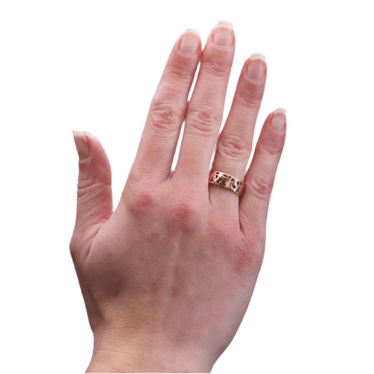 Bague Bandeau en or rose - Image 2