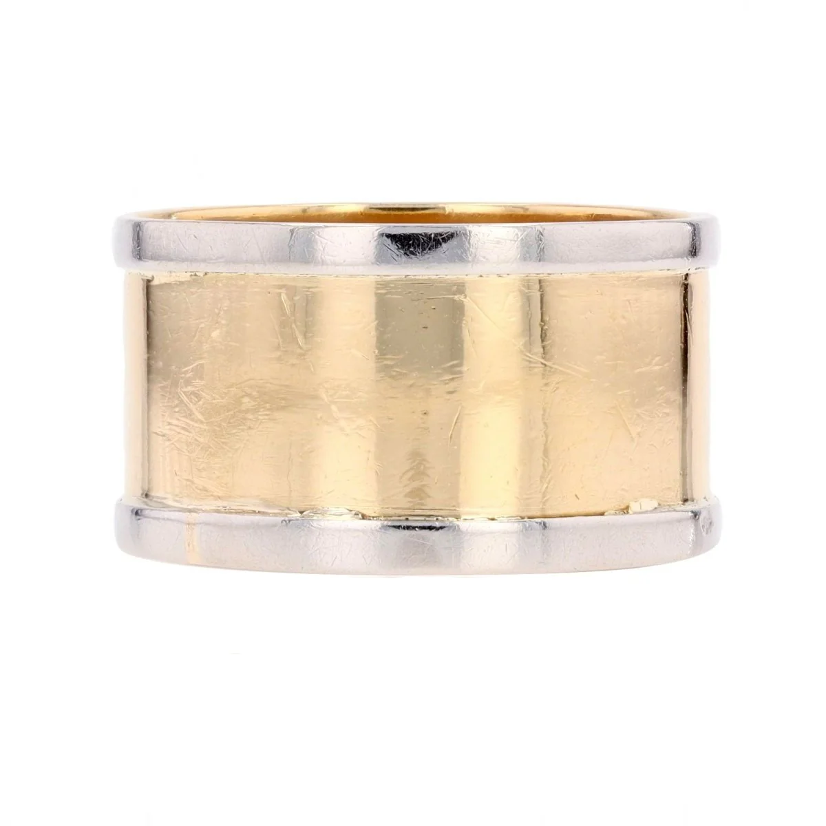 Bague Bandeau en or jaune et or blanc