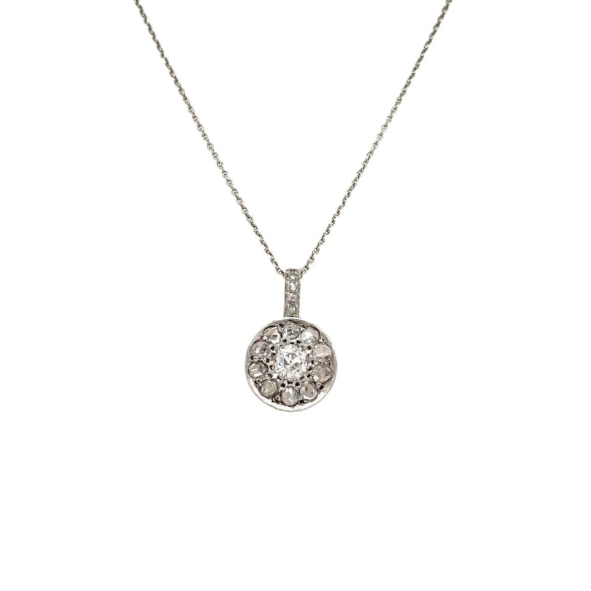 Art Deco 2.10 Carat Diamond Pendant Necklace - Image 2
