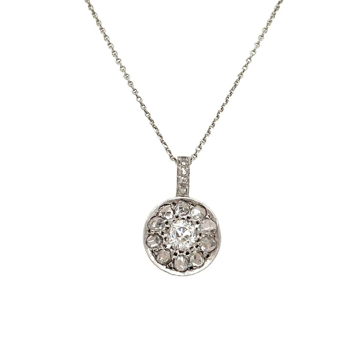 Art Deco 2.10 Carat Diamond Pendant Necklace - Image 3