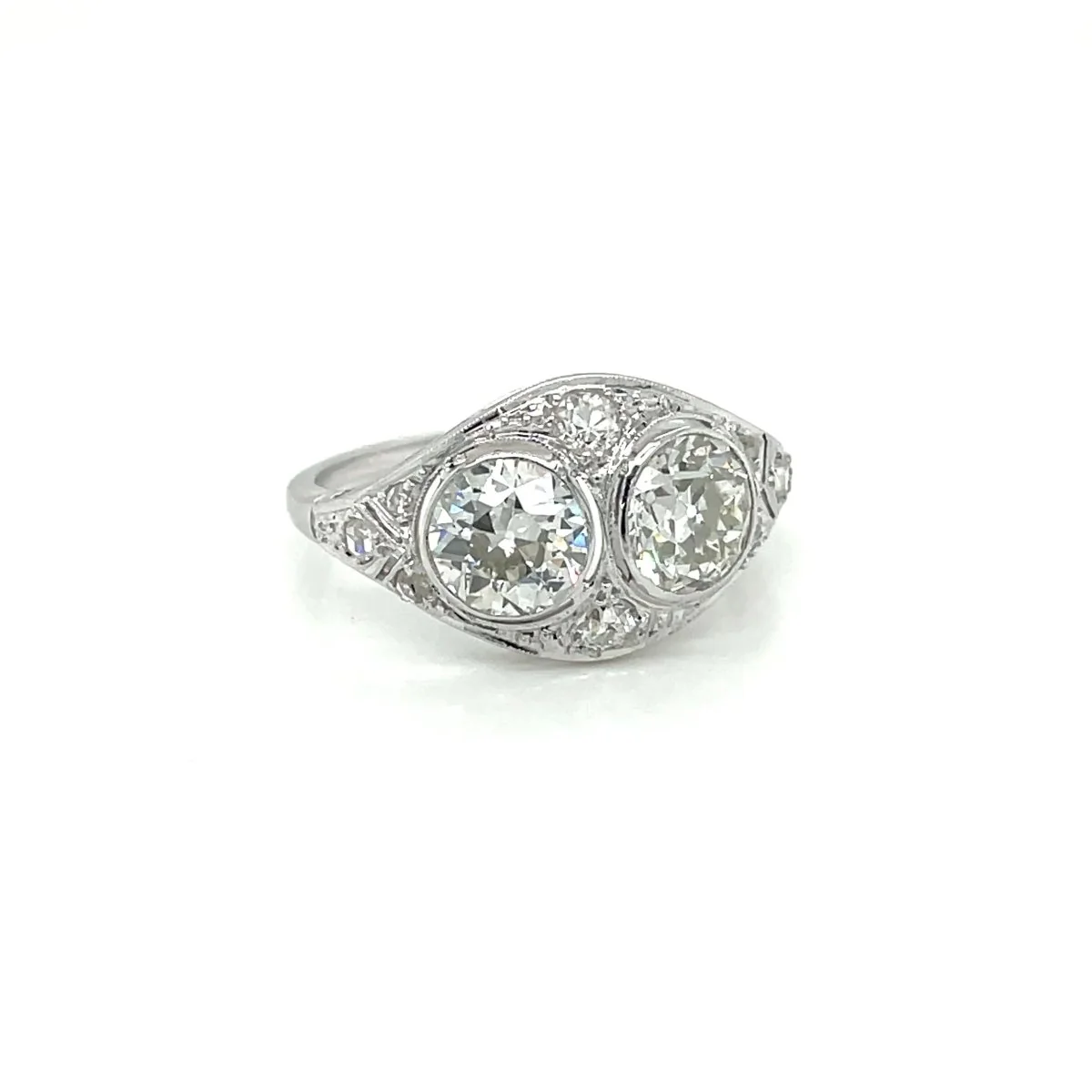 Art Deco 2.45 Carat Diamond Plaque Filigree Ring - Image 4