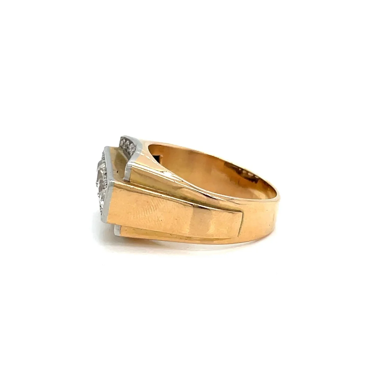 Art Deco Diamond Gold Cocktail Ring - Image 8
