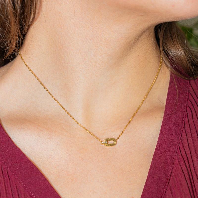 Collier ARTHUS BERTRAND "Ruban" en or jaune et diamants - Image 2