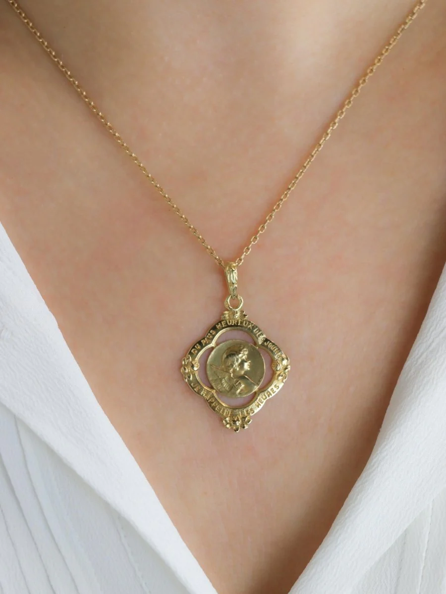 AUGIS Médaille Art Nouveau "Du plus heureux des jours je rappelle les heures" - Image 5