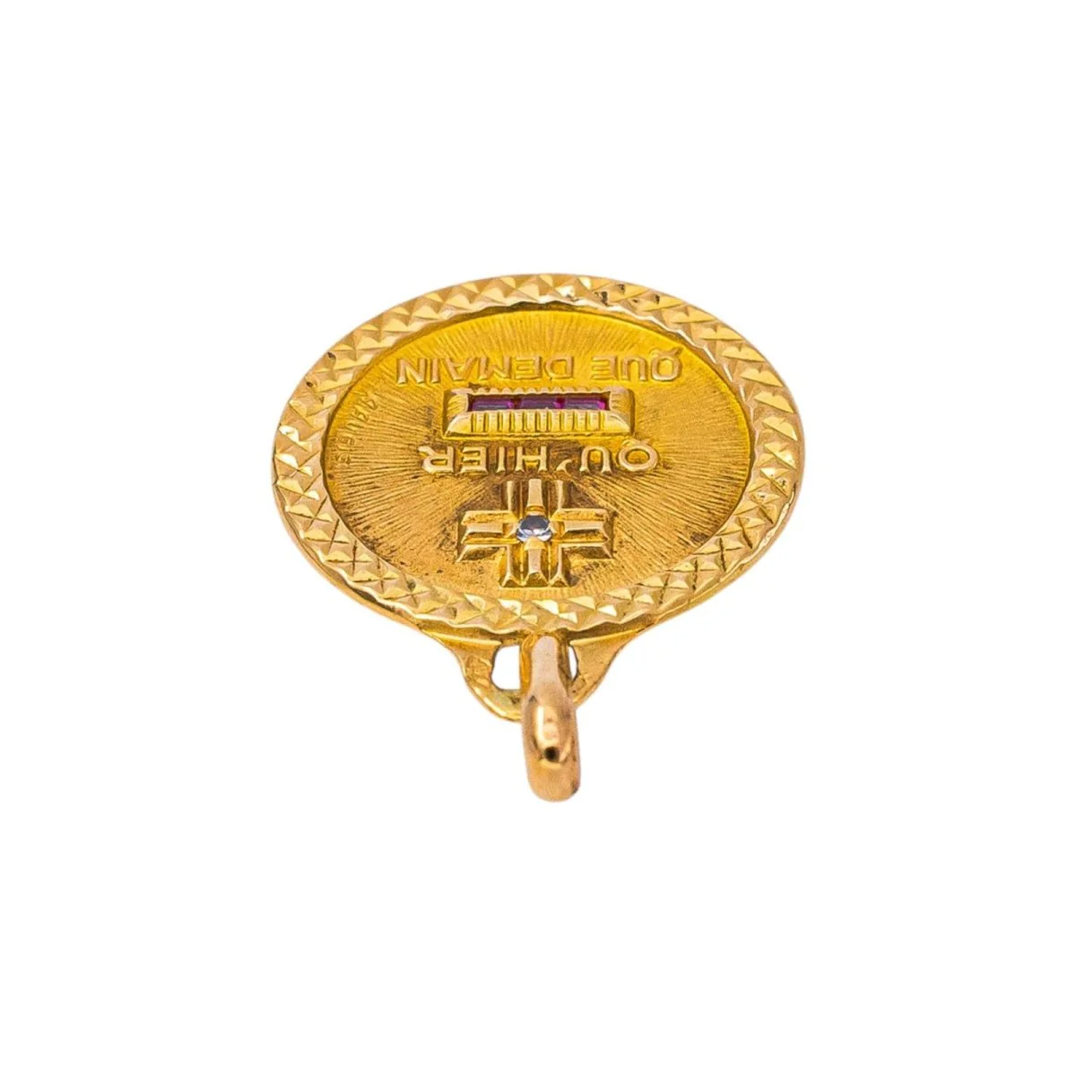 Pendentif AUGIS en or jaune, rubis et diamants - Image 6