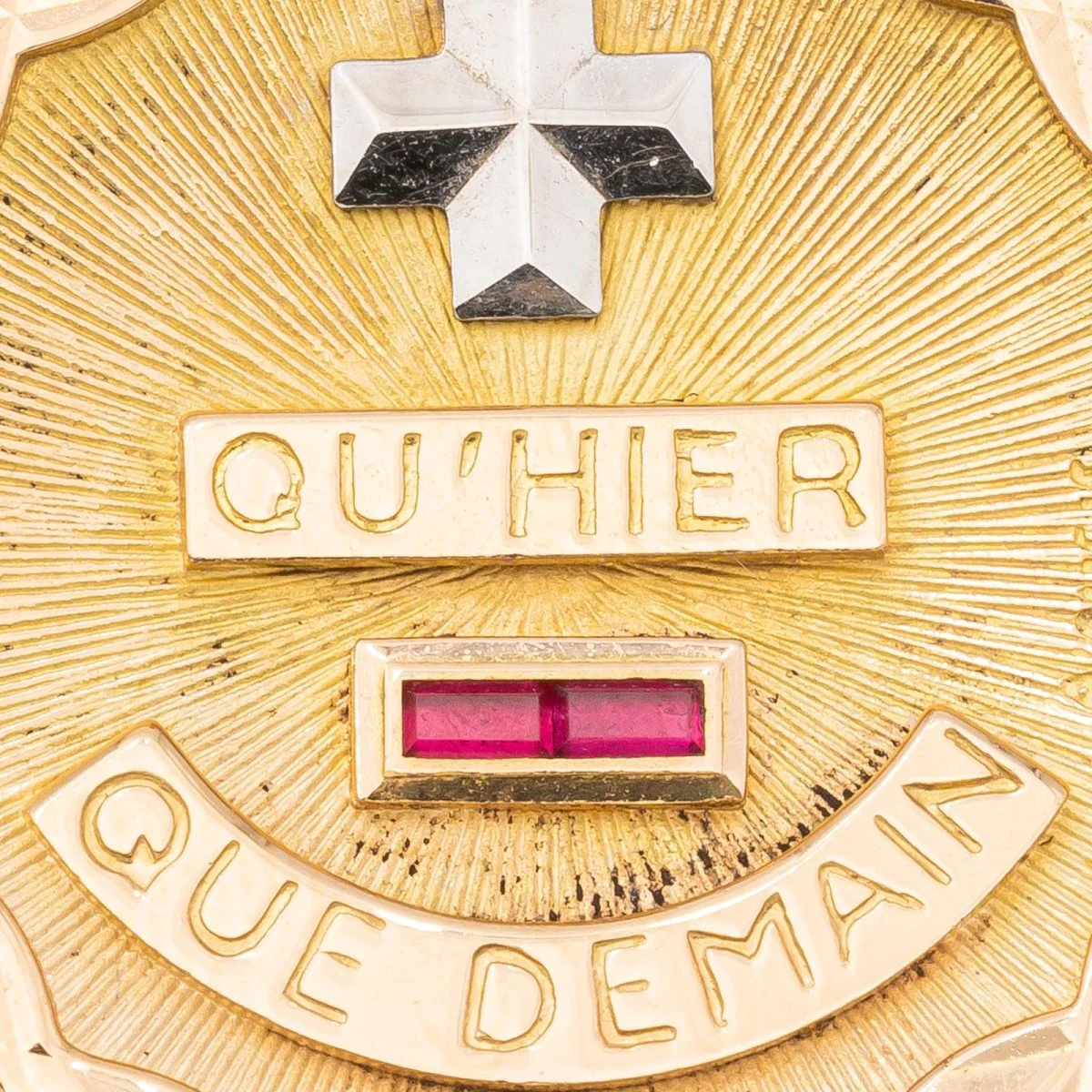 Augis Pendentif Médaille Médaille d'amour Or jaune Rubis - Image 6