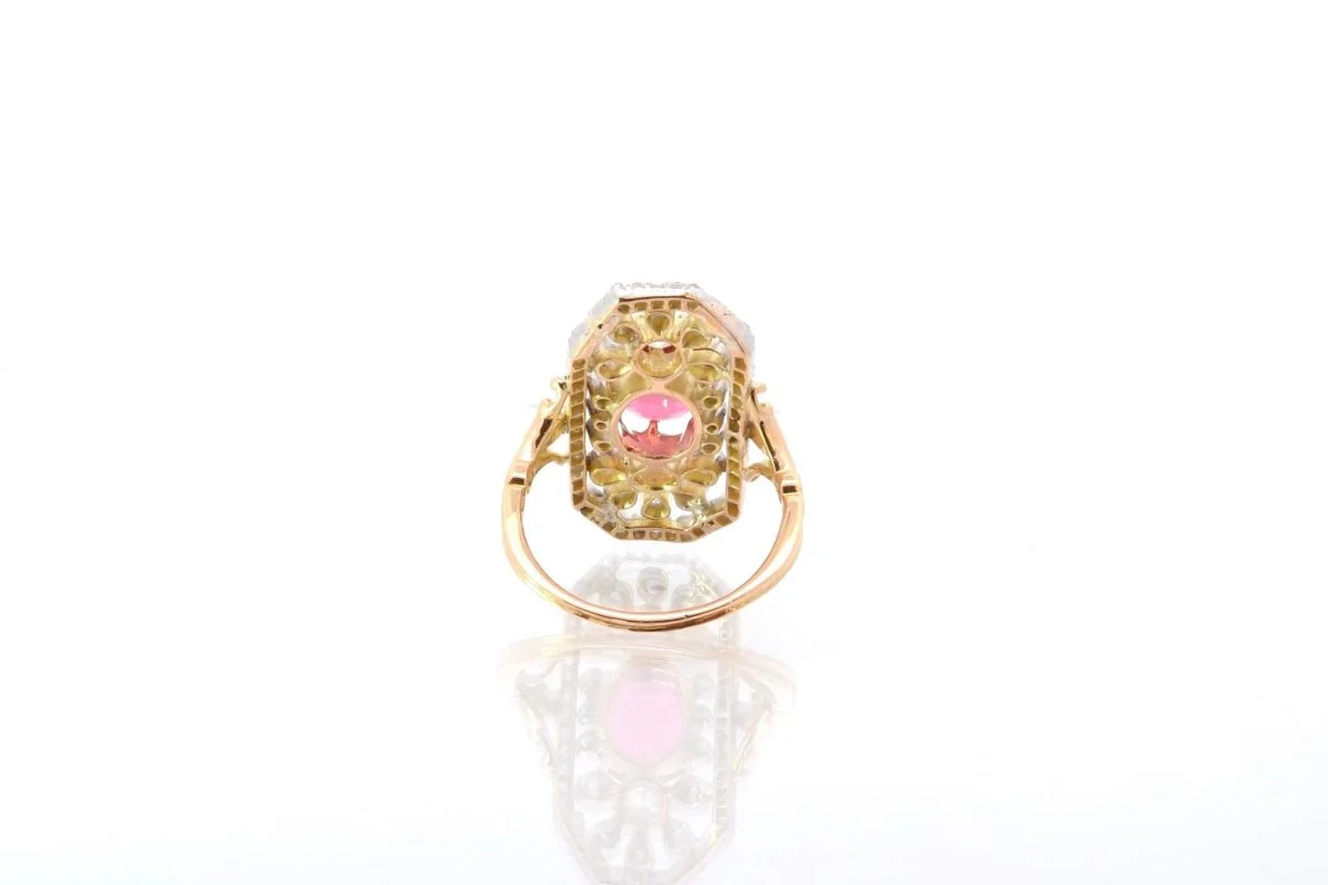 Bague 1900 sertie d'une tourmaline et de diamants - Image 5