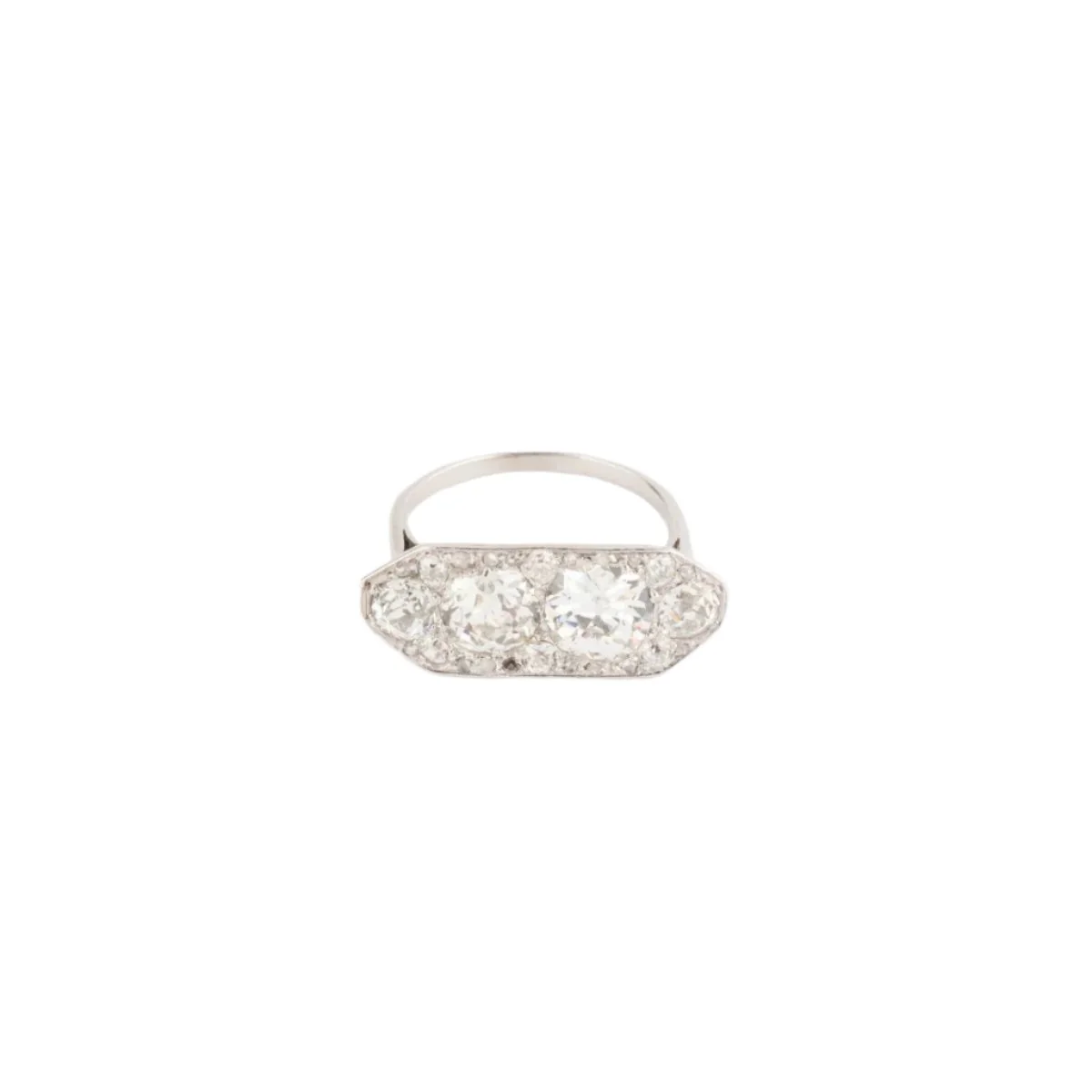 Bague Art Déco rectangulaire