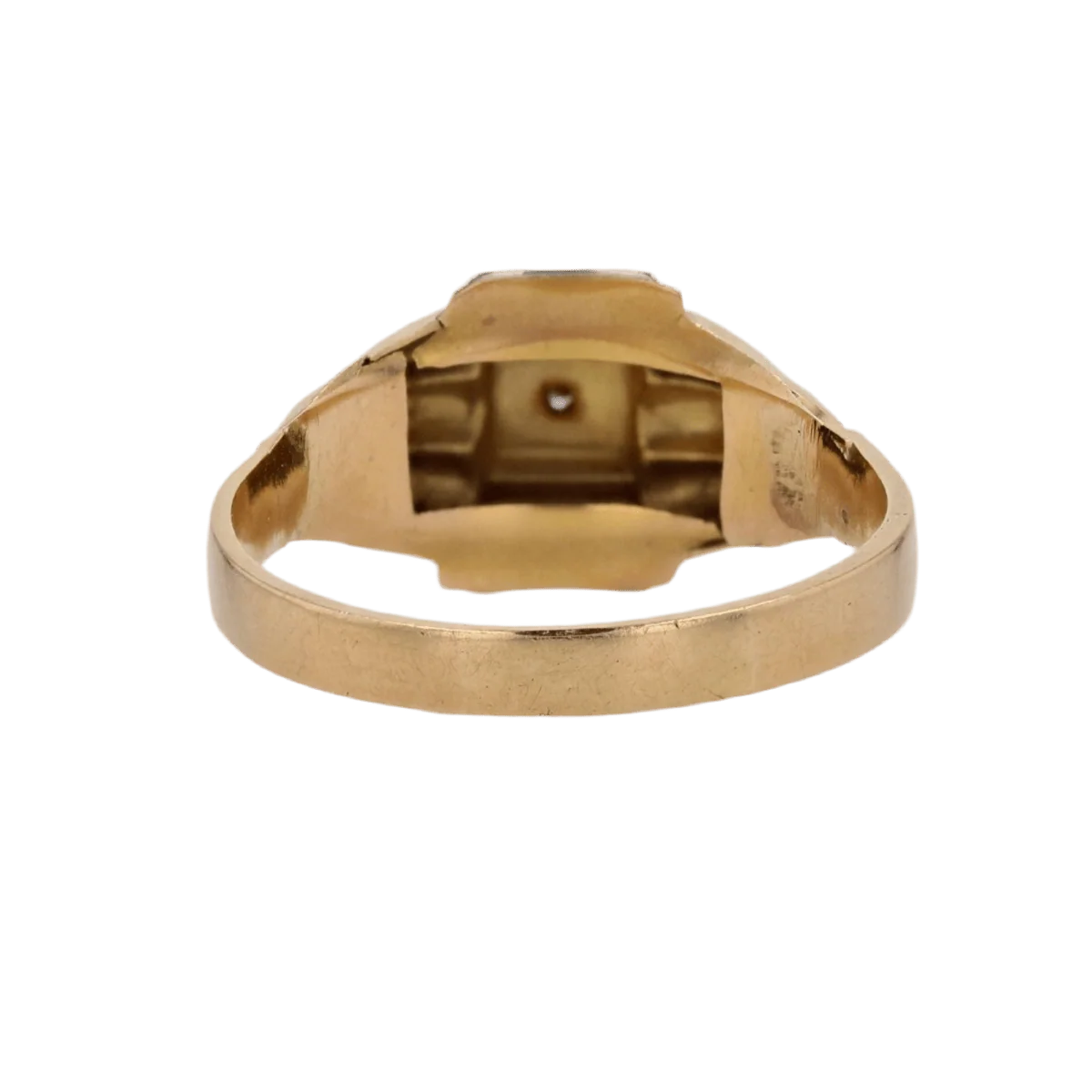 Bague Dôme en or jaune, or blanc et diamant - Image 4