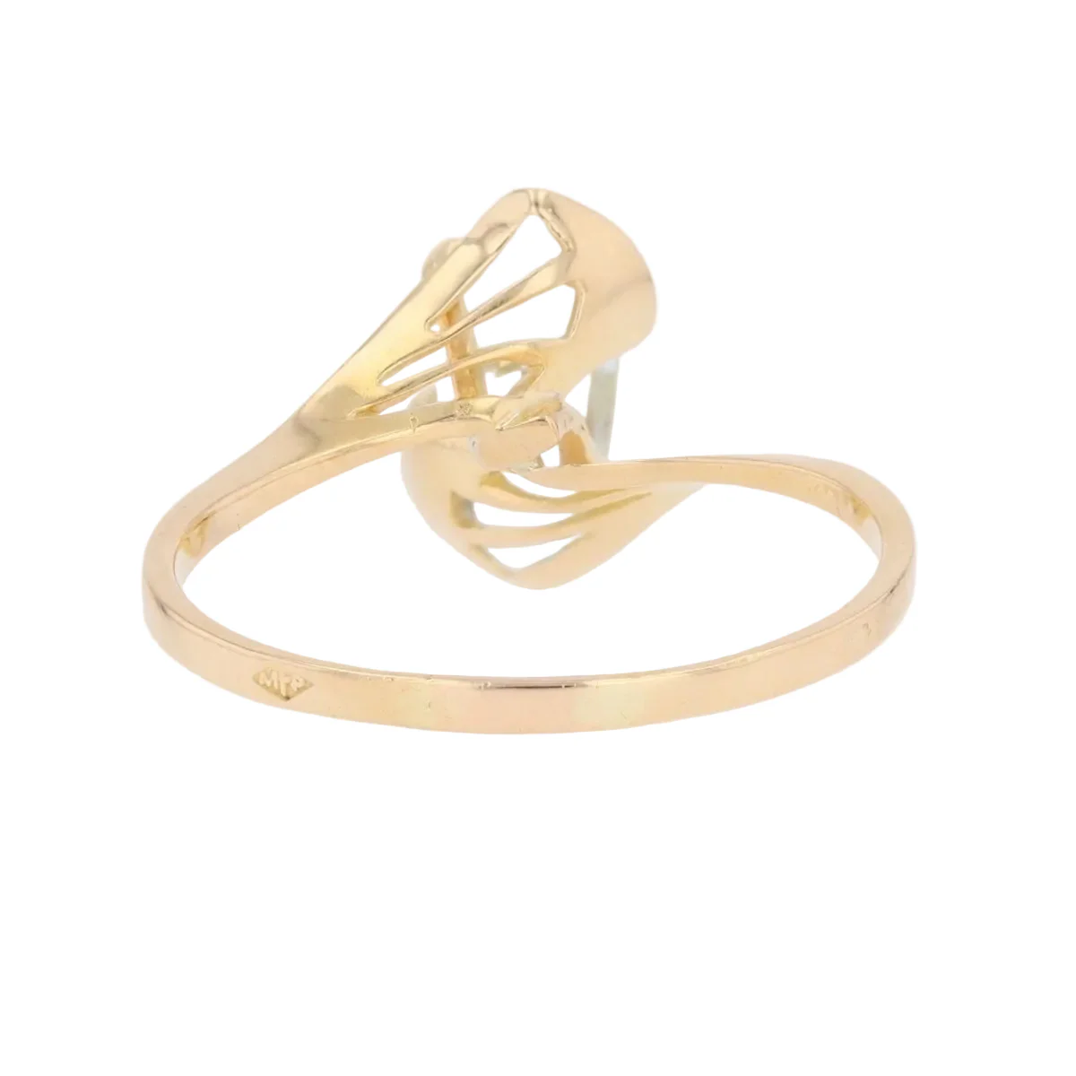 Bague Solitaire en or jaune et aigue-marine - Image 4