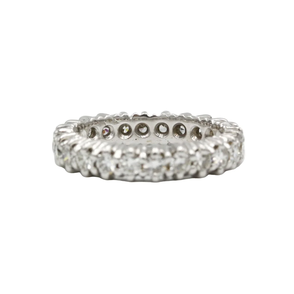 Bague Alliance américaine en or blanc et diamants - Image 3