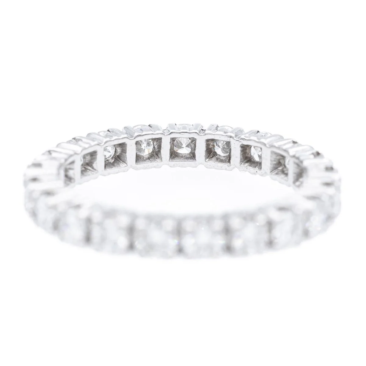 Bague Alliance américaine en or blanc et diamants - Image 2