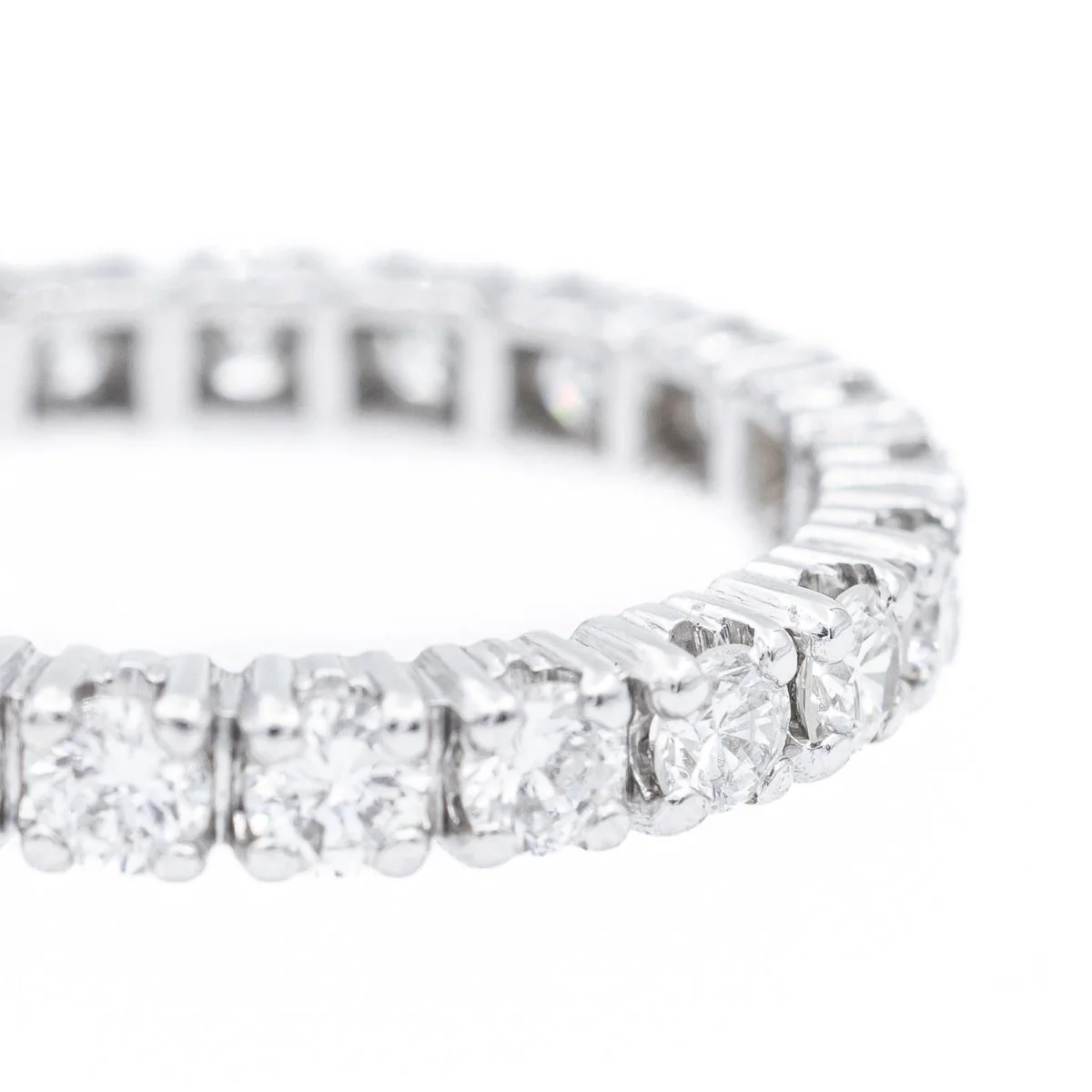 Bague Alliance américaine en or blanc et diamants - Image 3