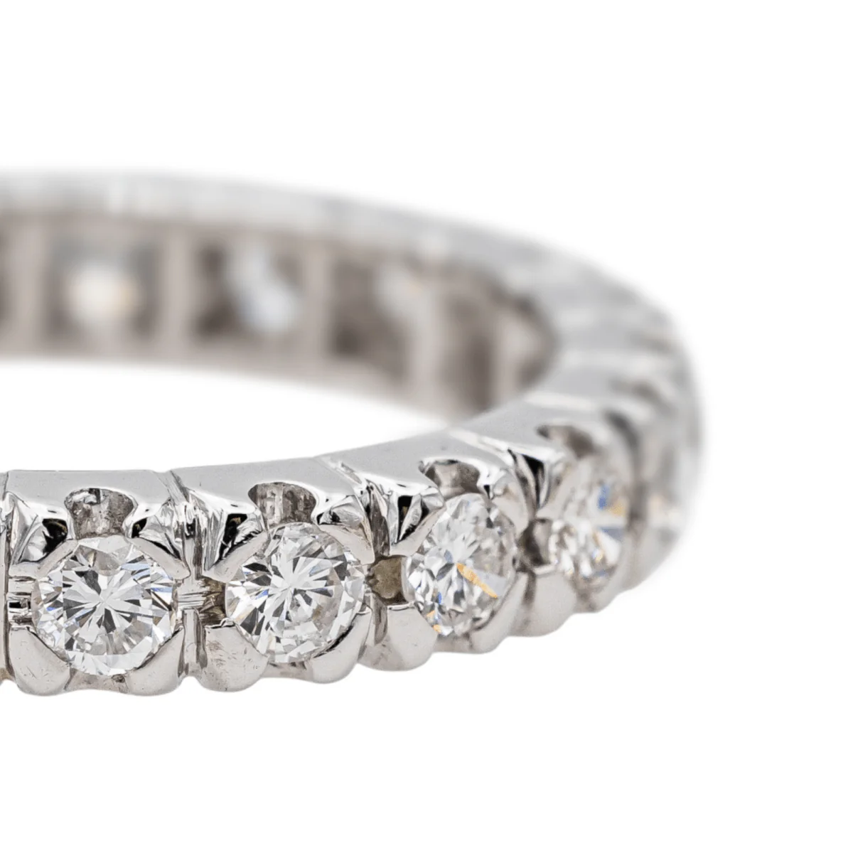Bague Alliance en or blanc et diamants - Image 2