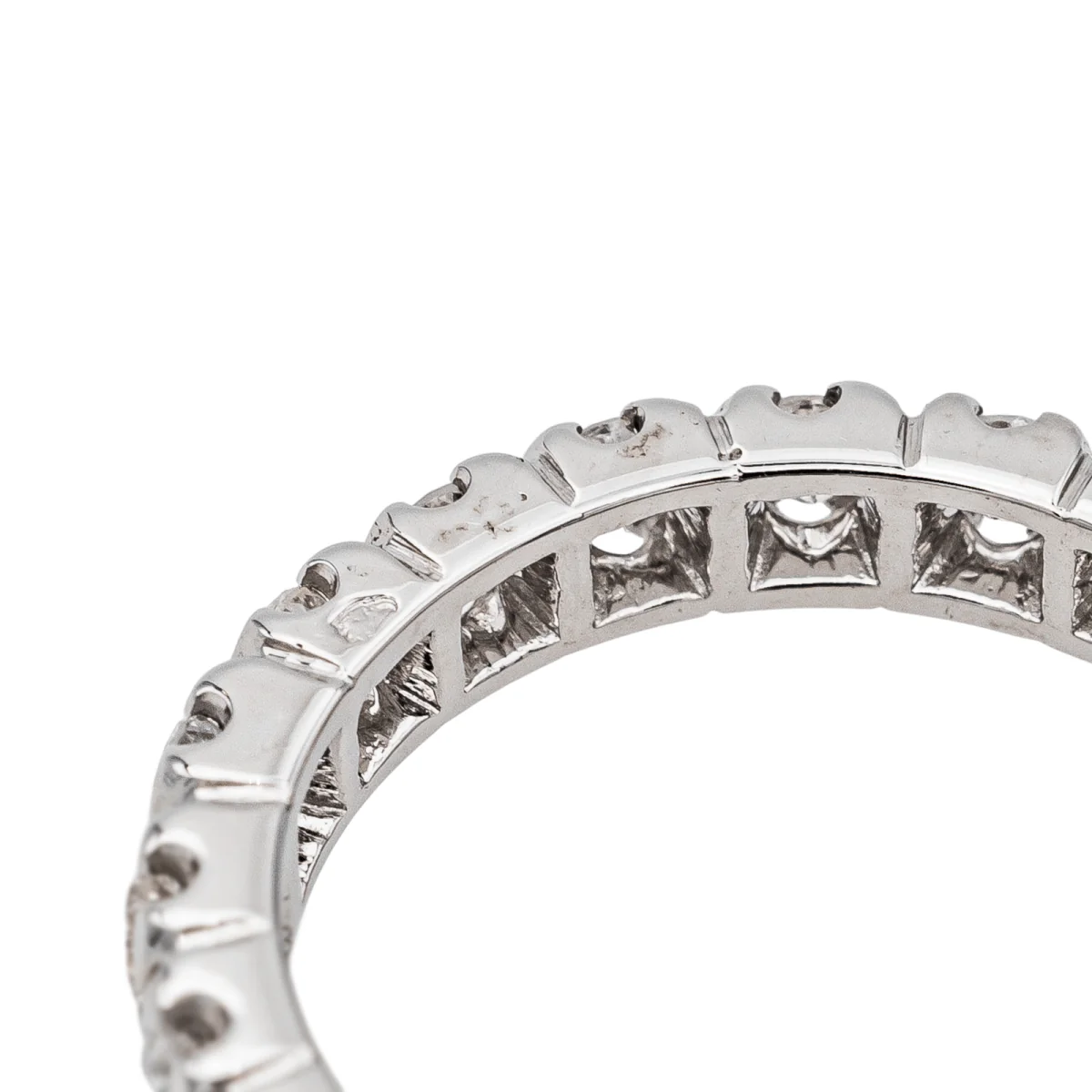 Bague Alliance en or blanc et diamants - Image 3