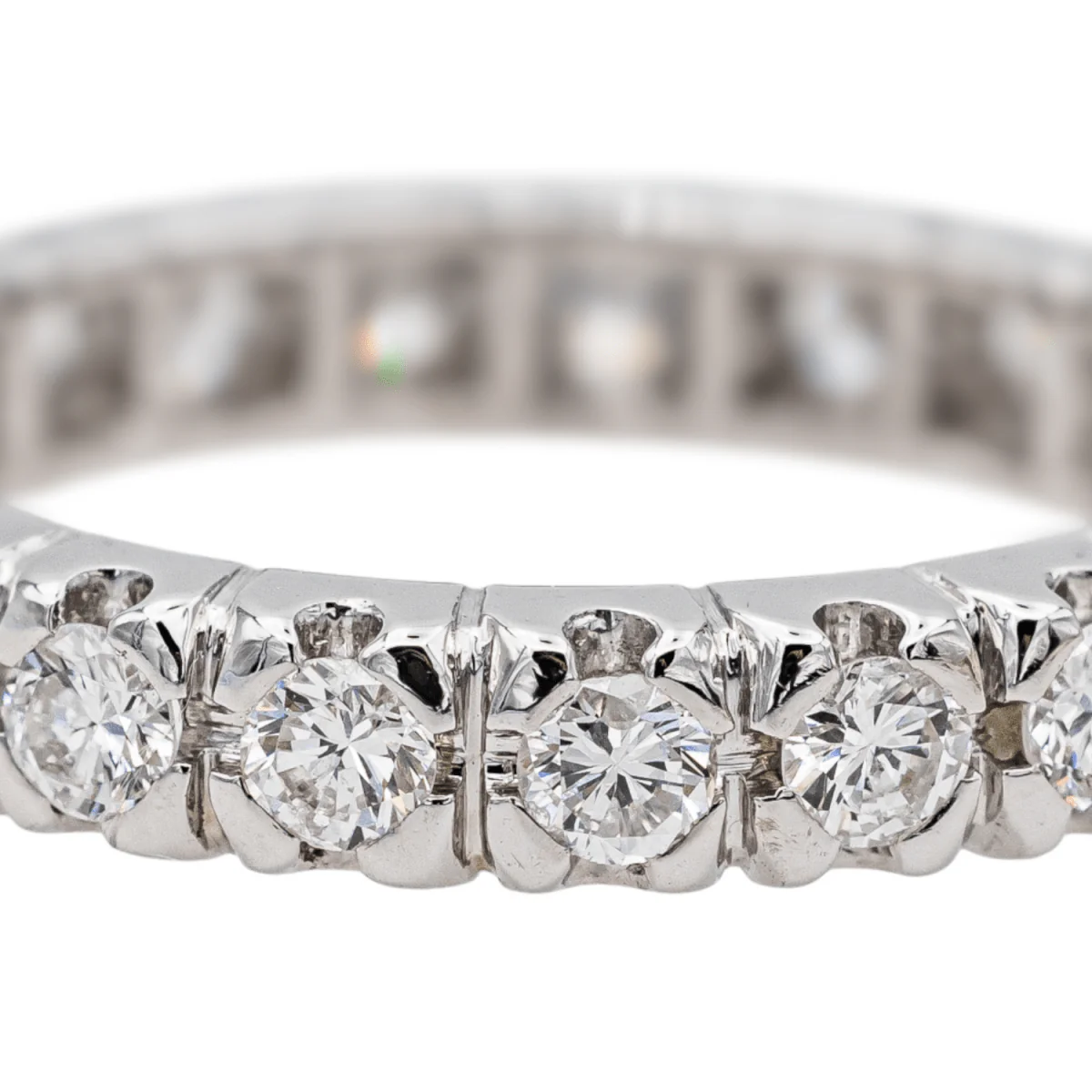 Bague Alliance en or blanc et diamants - Image 4