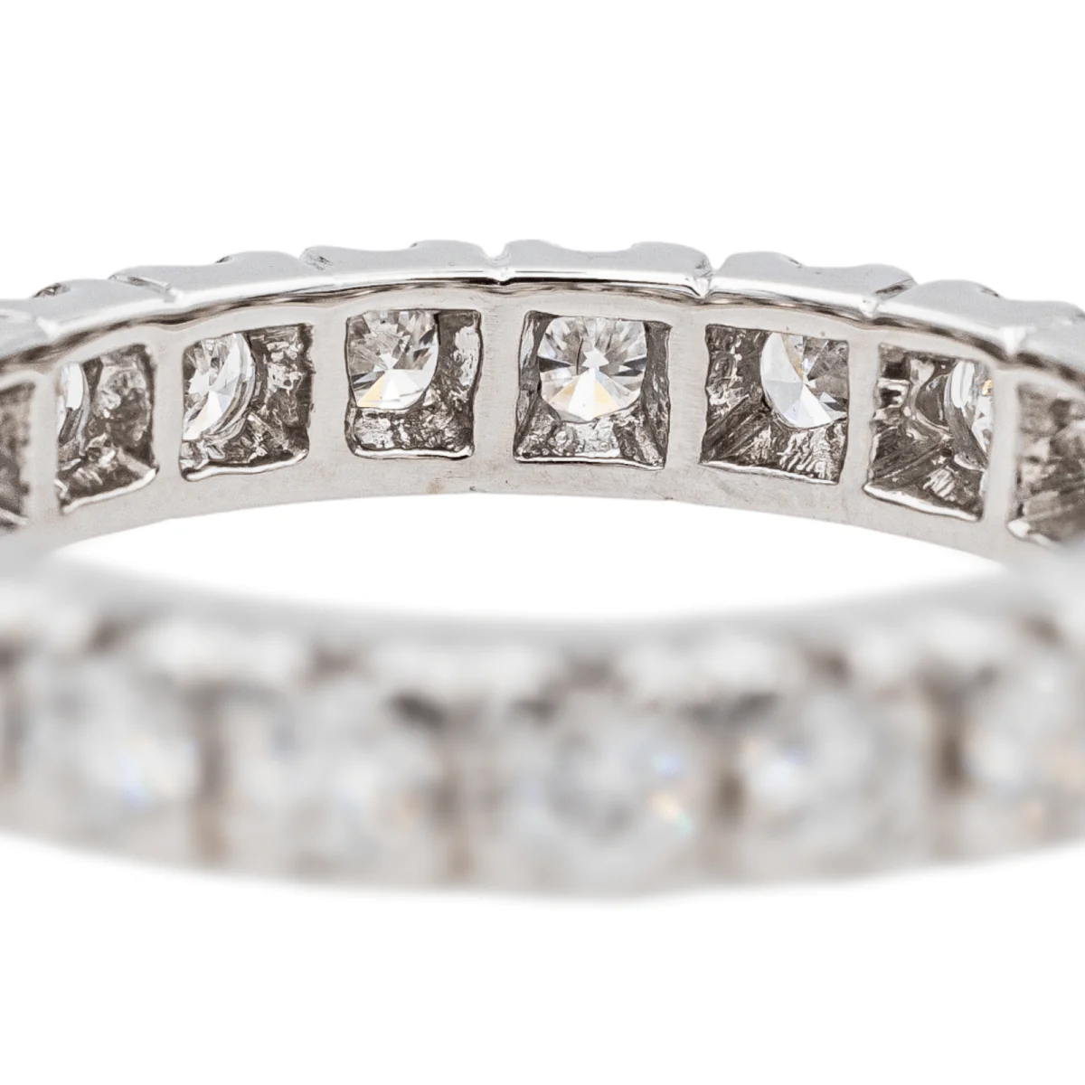 Bague Alliance en or blanc et diamants - Image 5