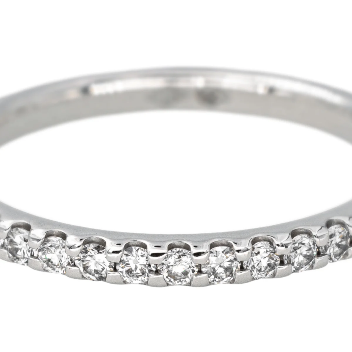 Bague Alliance en or blanc et diamant - Image 3
