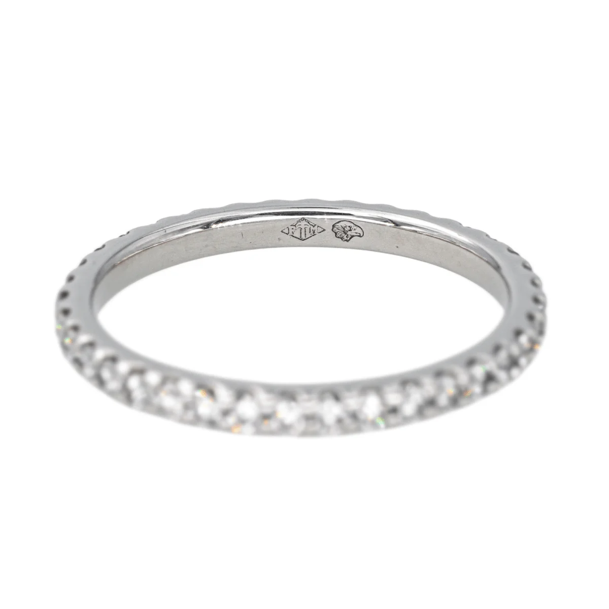 Bague Alliance en or blanc et diamant - Image 4