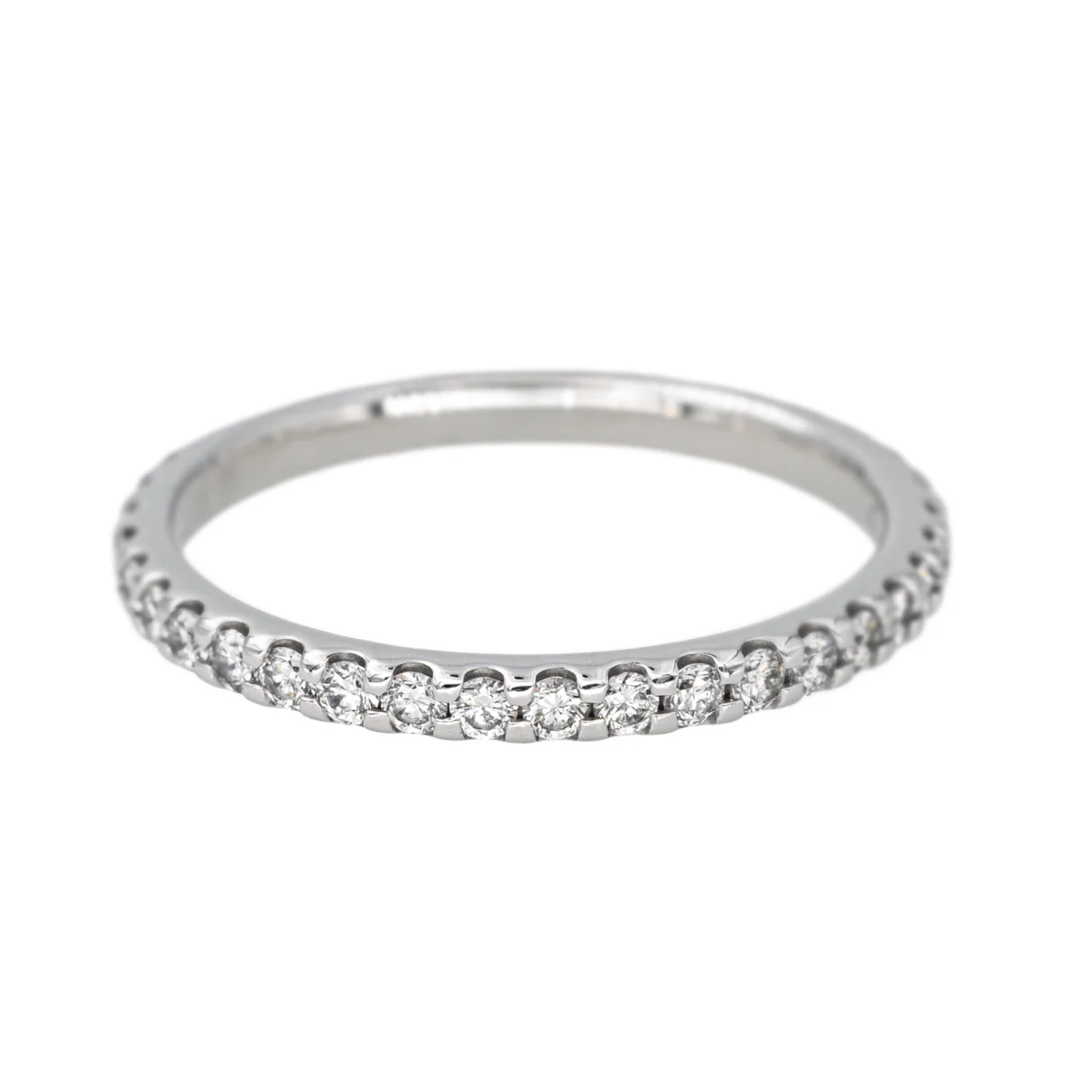 Bague Alliance en or blanc et diamant - Image 5
