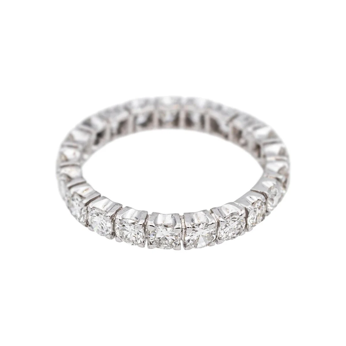 Bague Alliance en or blanc et diamants - Image 5