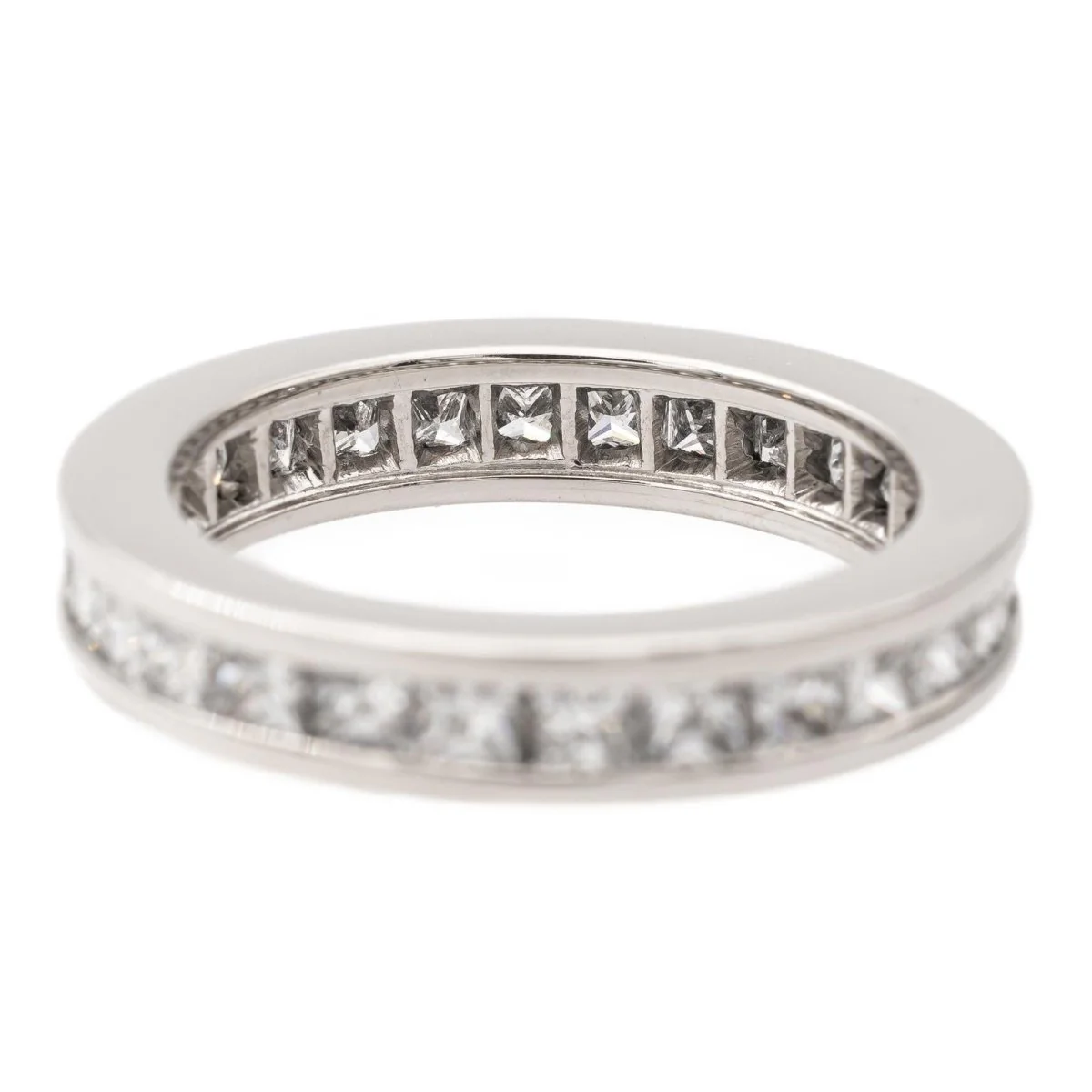 Bague Alliance américaine en or blanc et diamants - Image 3
