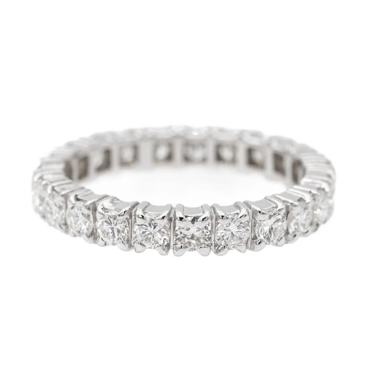Bague Alliance américaine Or blanc Diamant