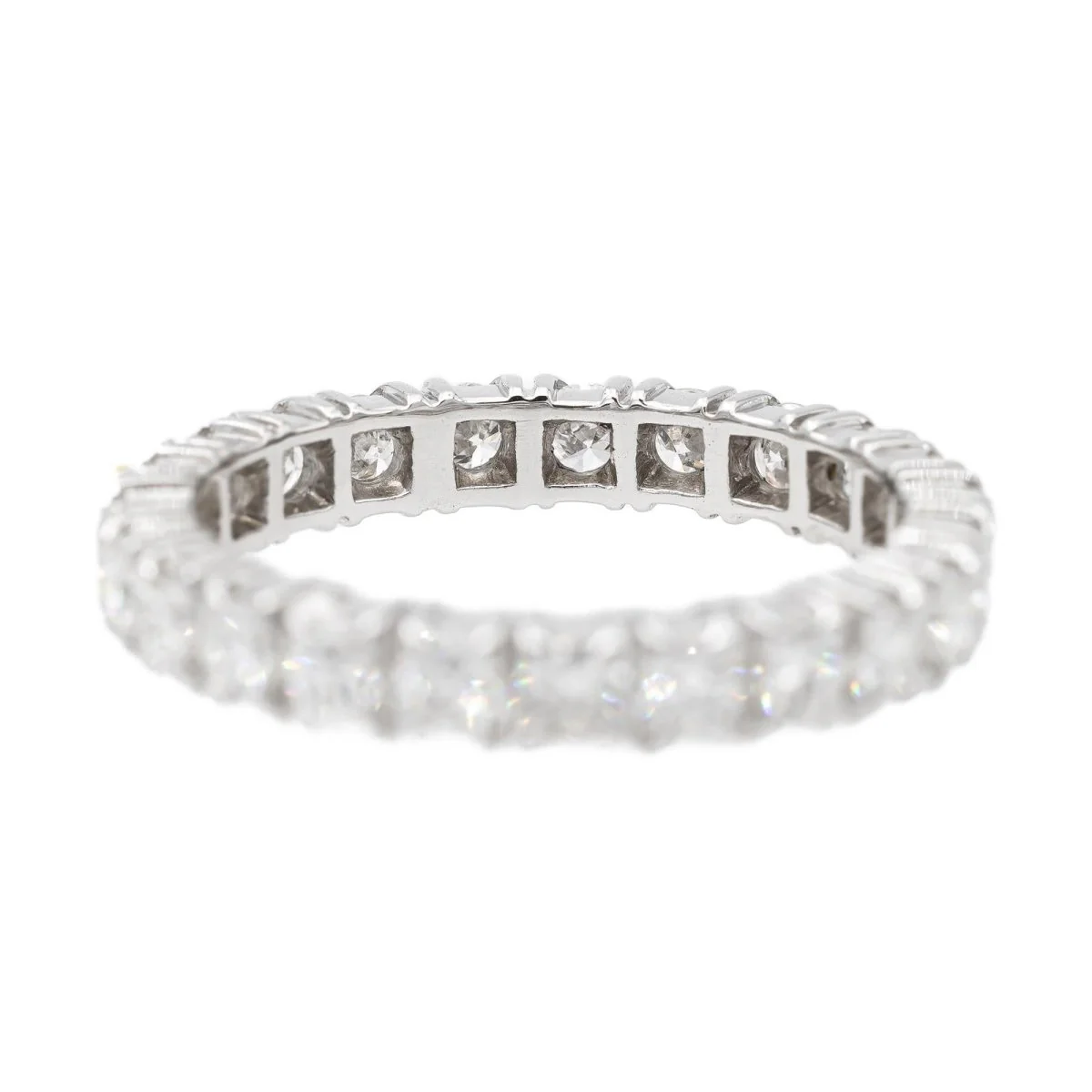 Bague Alliance américaine Or blanc Diamant - Image 2