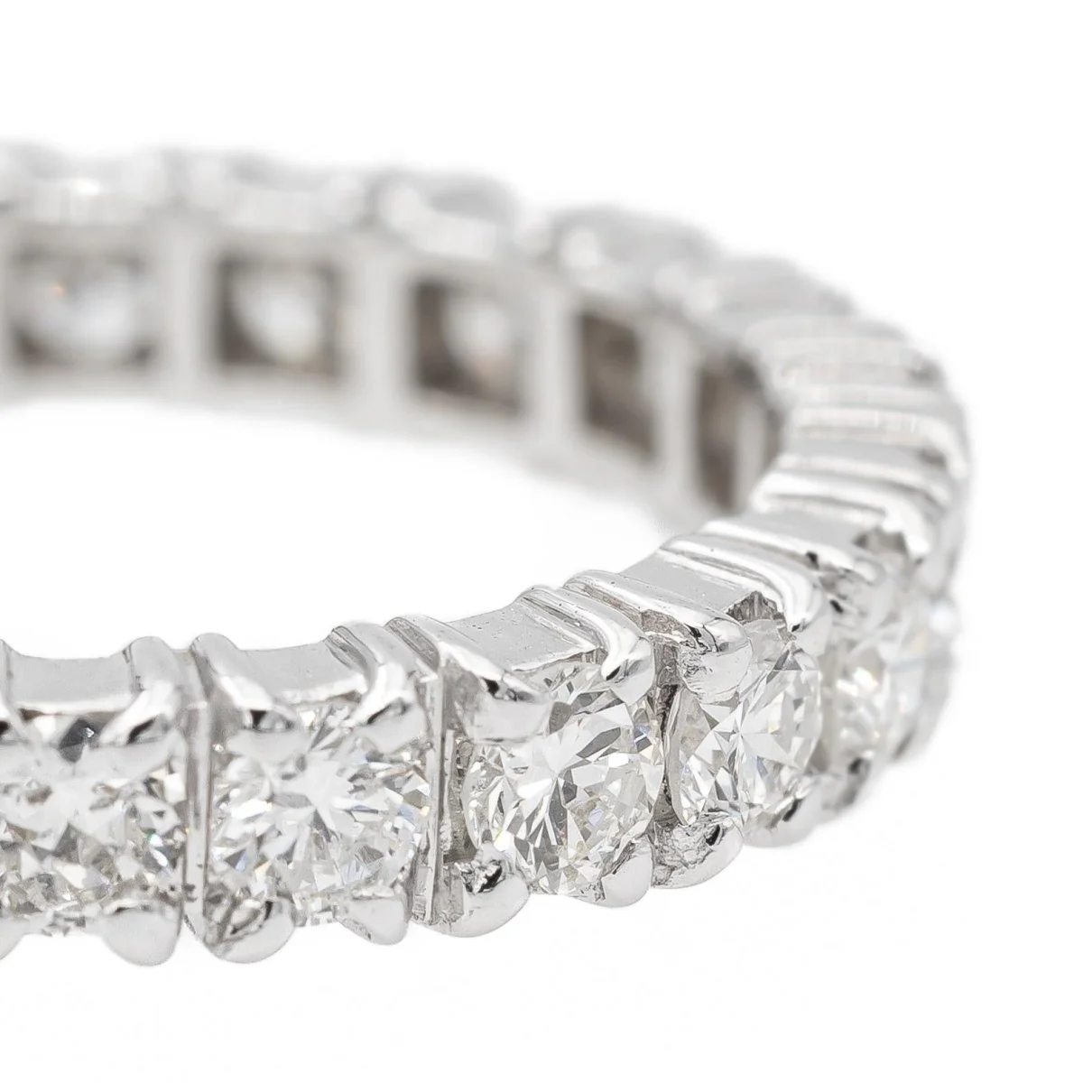 Bague Alliance américaine Or blanc Diamant - Image 3