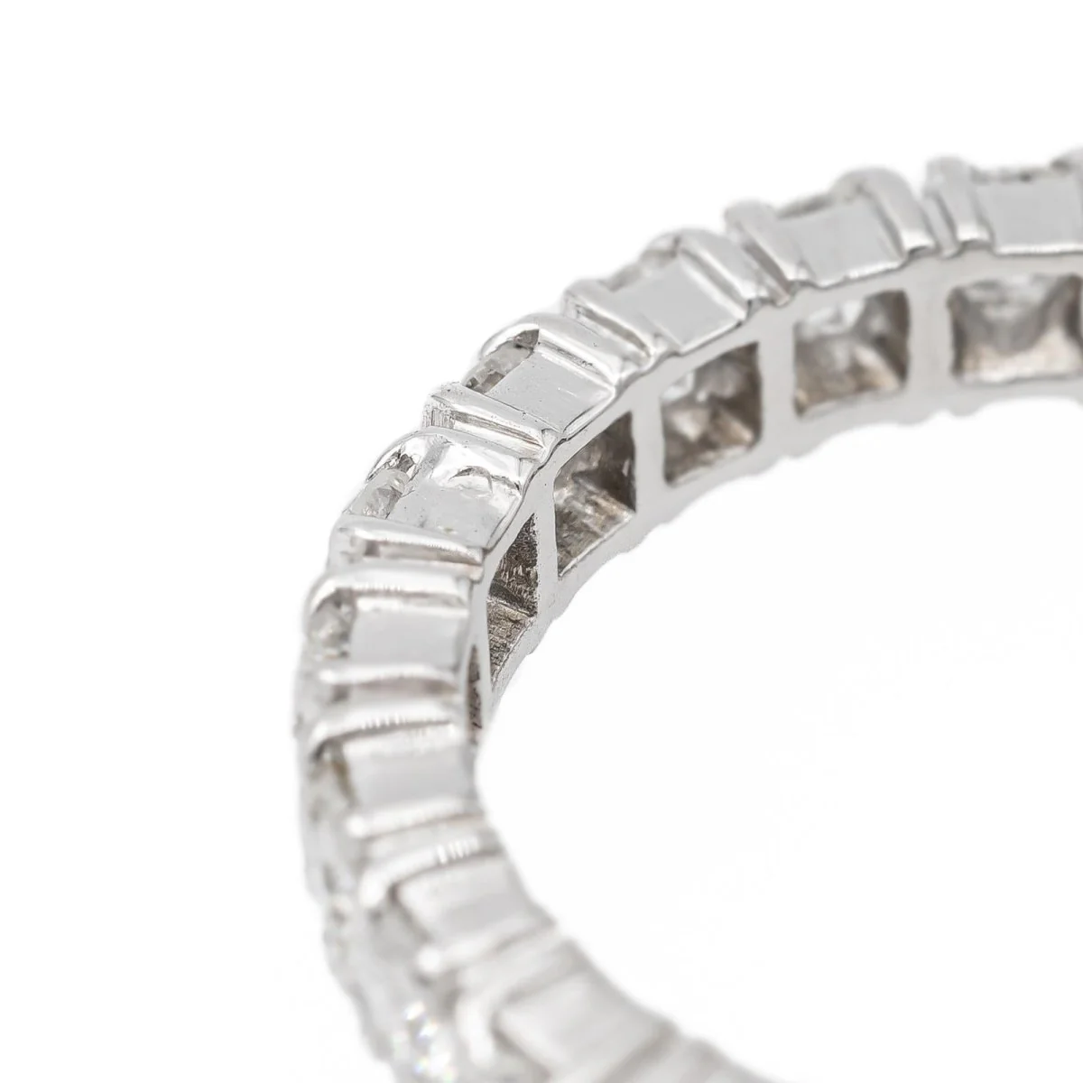 Bague Alliance américaine Or blanc Diamant - Image 4