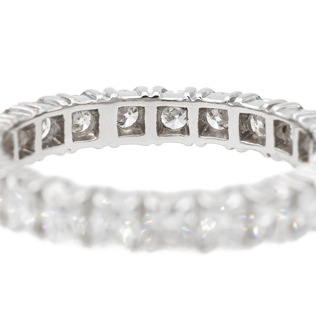 Bague Alliance américaine Or blanc Diamant - Image 5