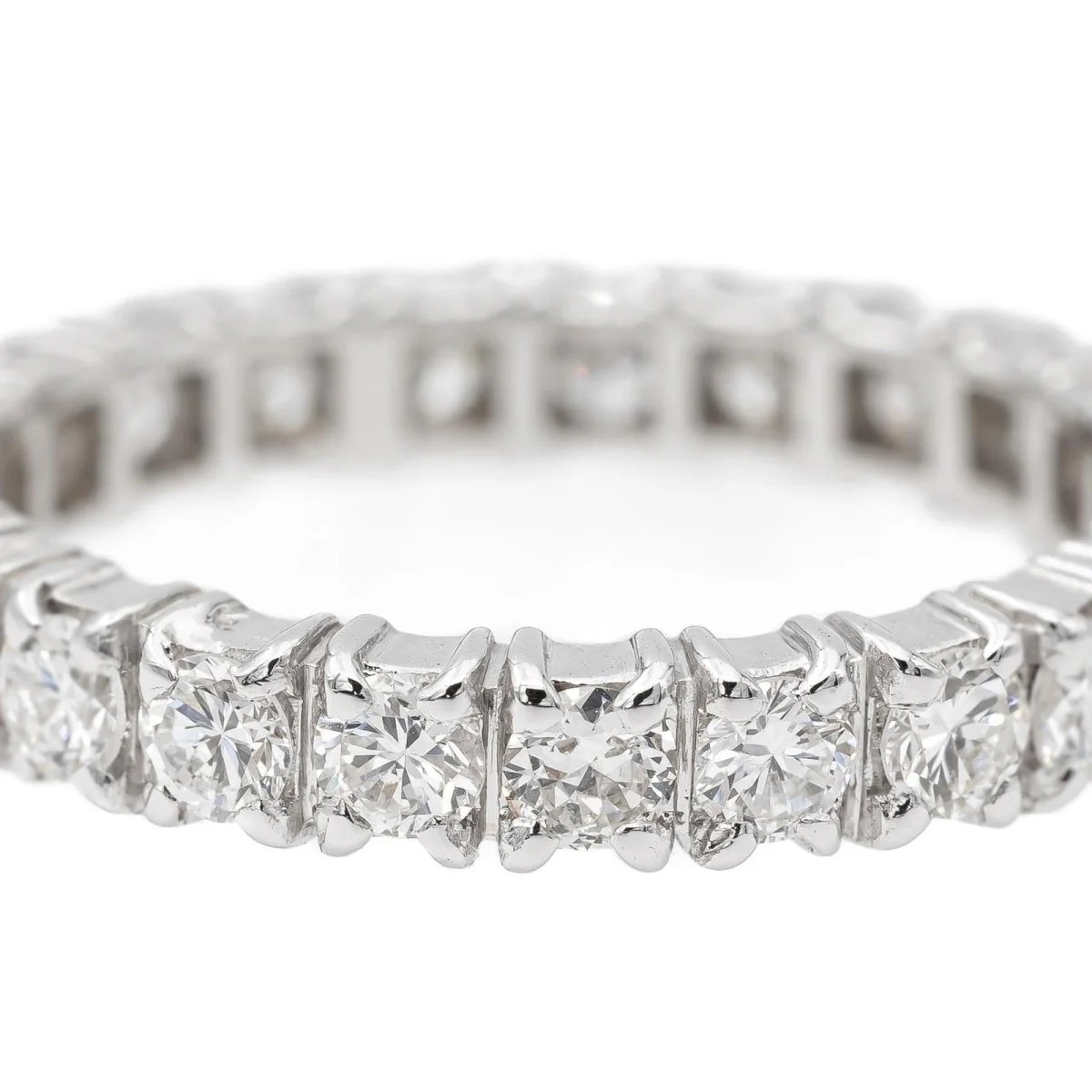 Bague Alliance américaine Or blanc Diamant - Image 6