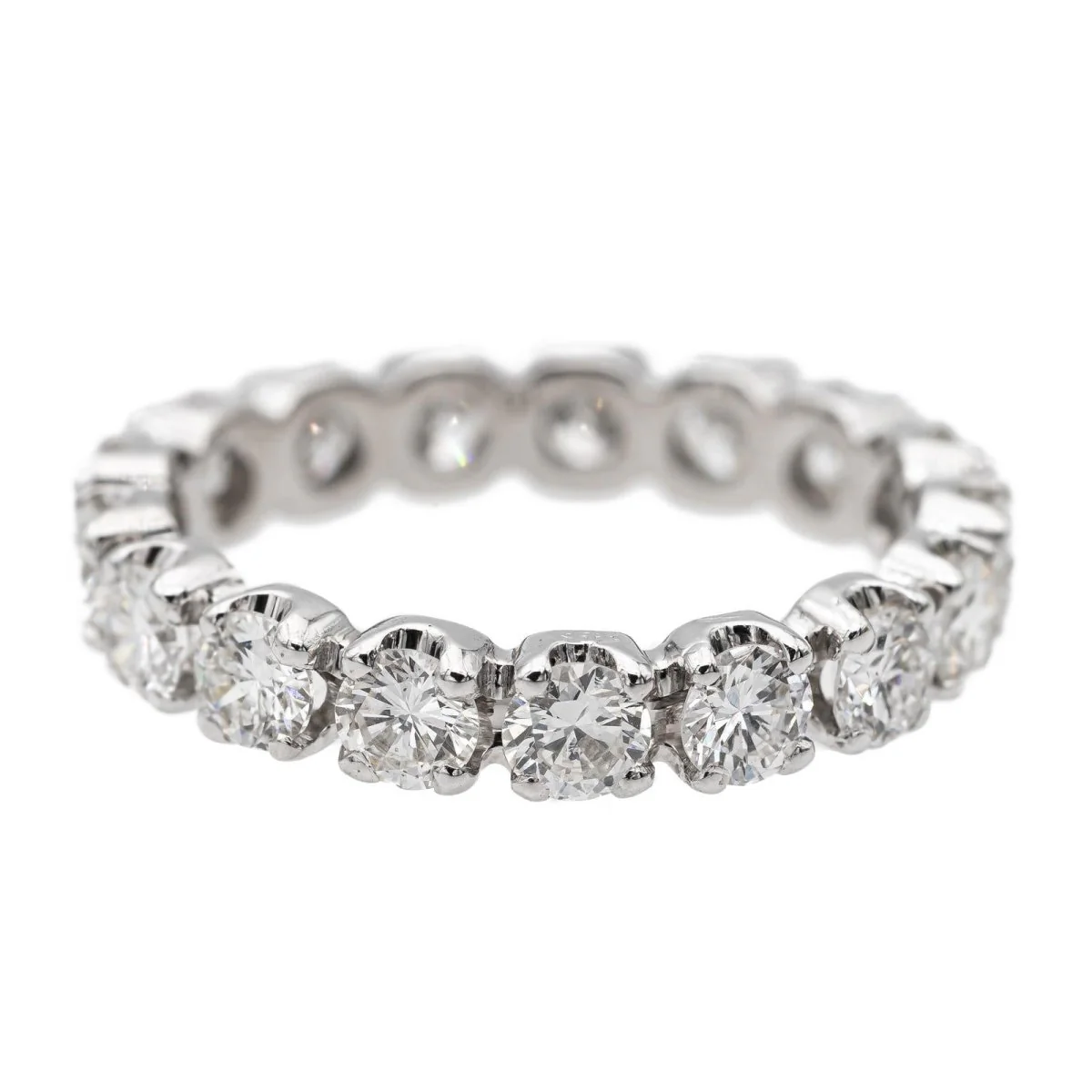 Bague Alliance américaine en or blanc et diamants