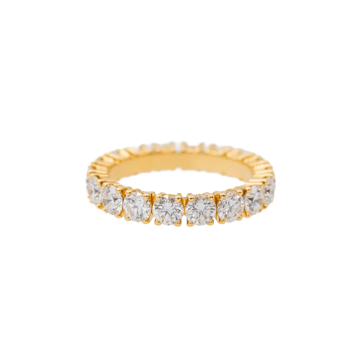 Bague Alliance américaine en or jaune et diamants