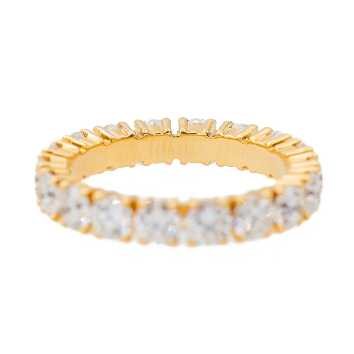Bague Alliance américaine en or jaune et diamants - Image 6