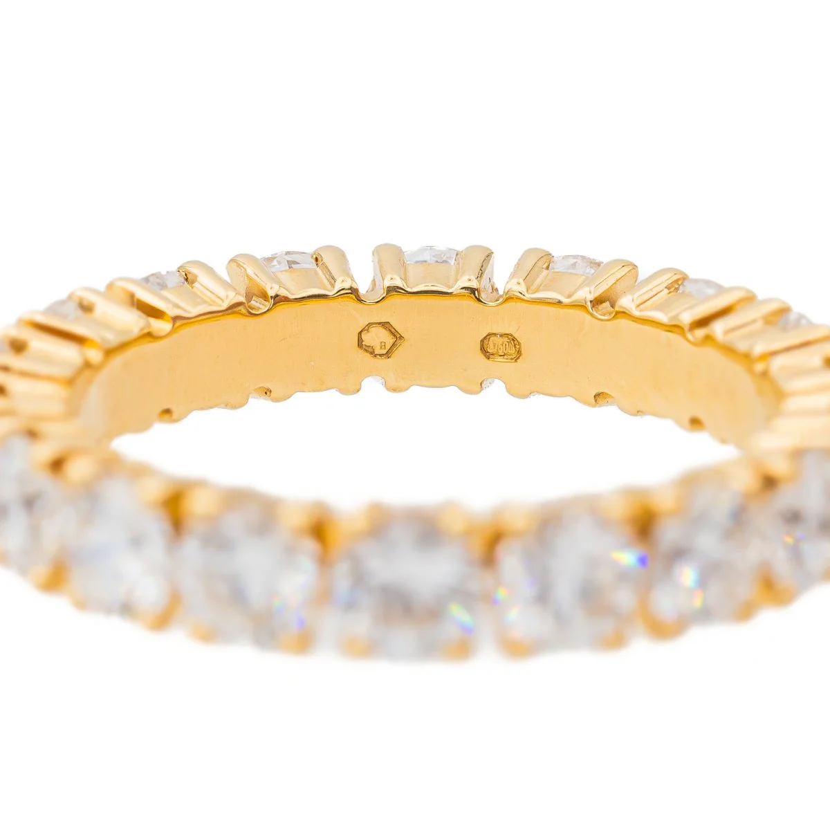 Bague Alliance américaine en or jaune et diamants - Image 8