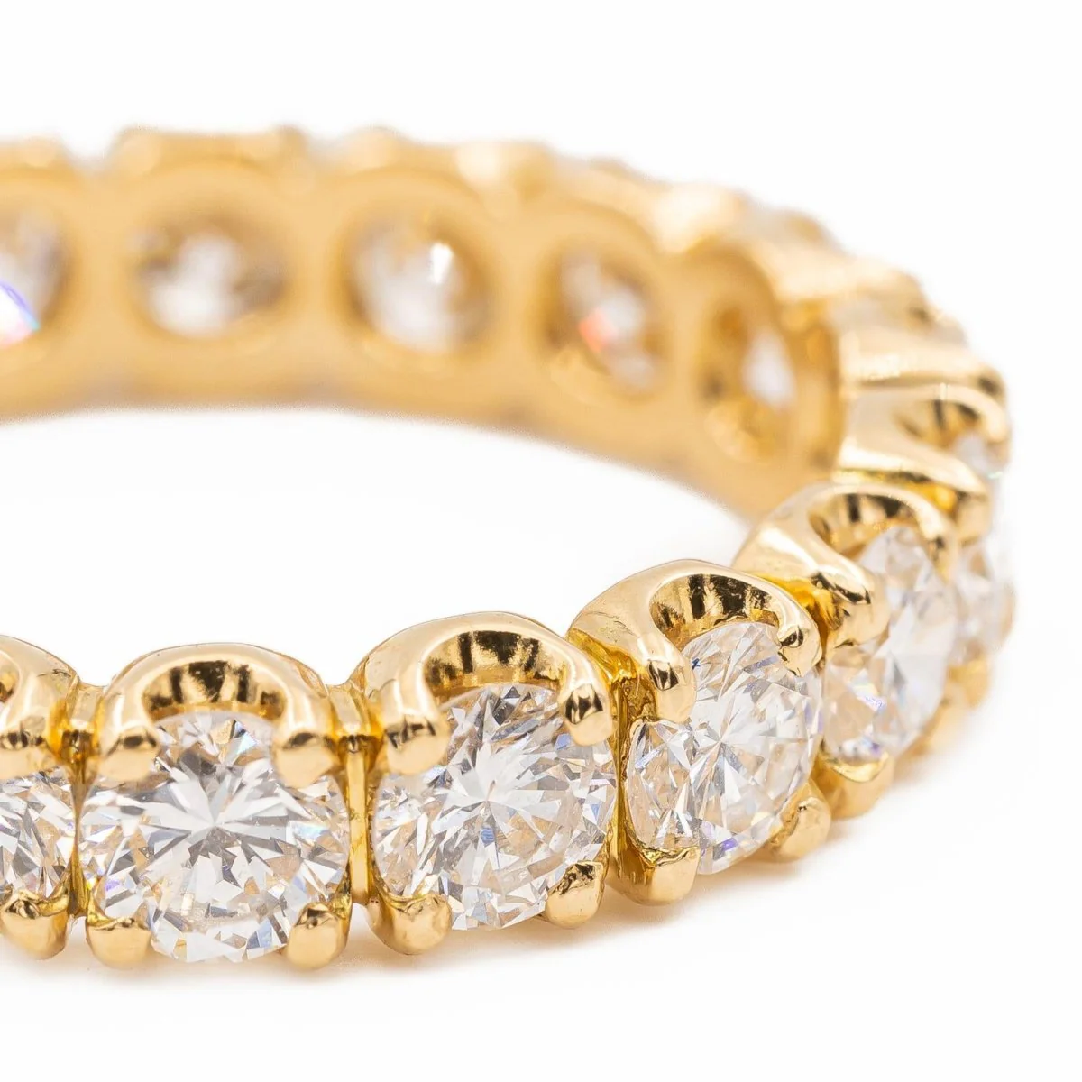 Bague Alliance américaine Or jaune Diamant - Image 4