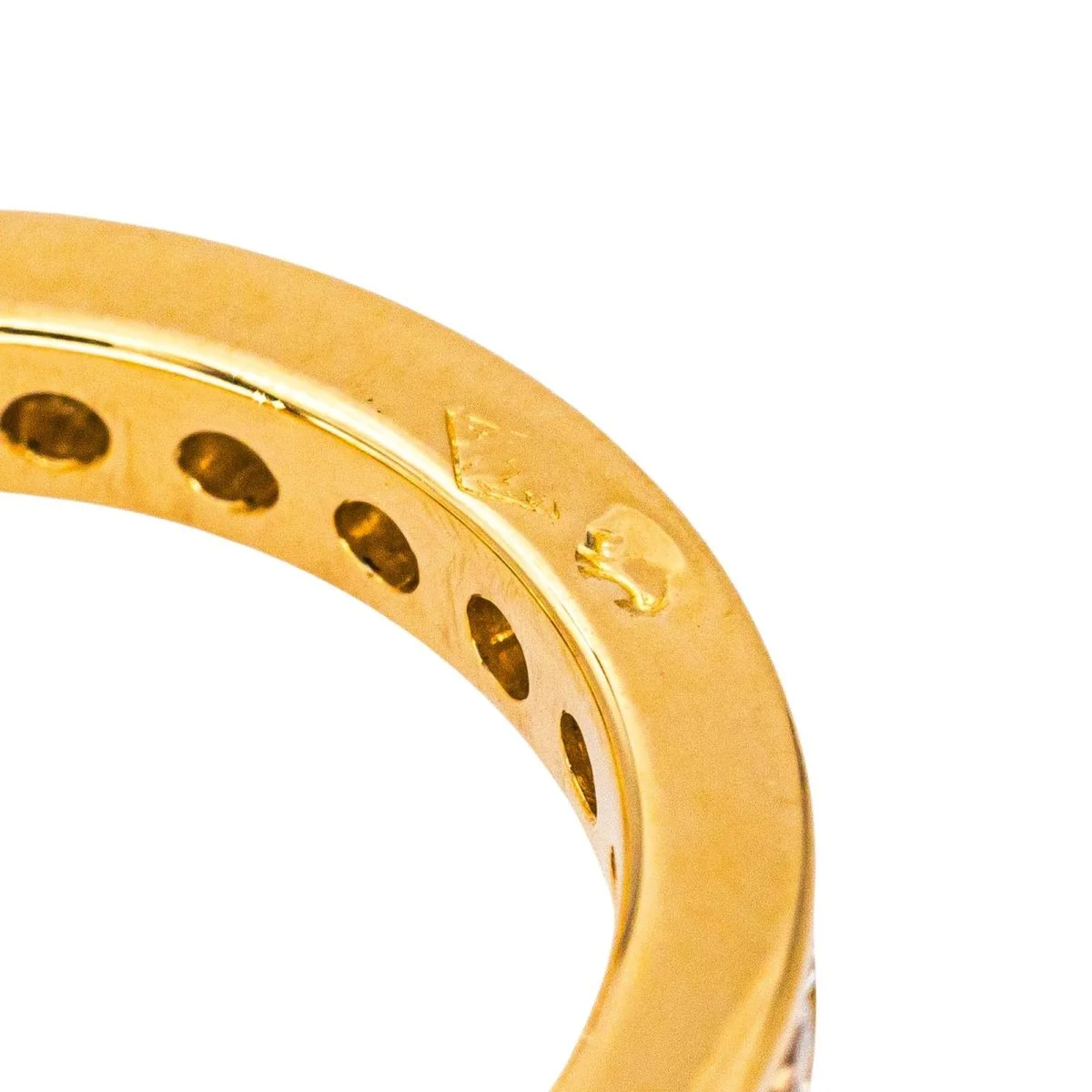 Bague Alliance en or jaune et diamant - Image 5
