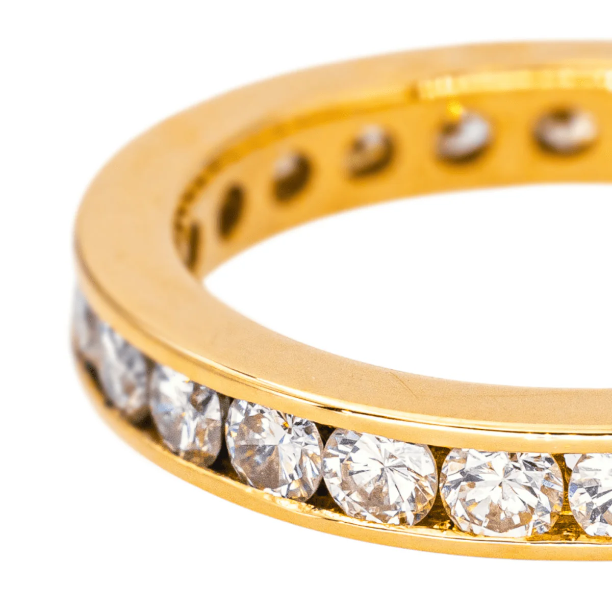 Bague Alliance en or jaune et diamant - Image 6