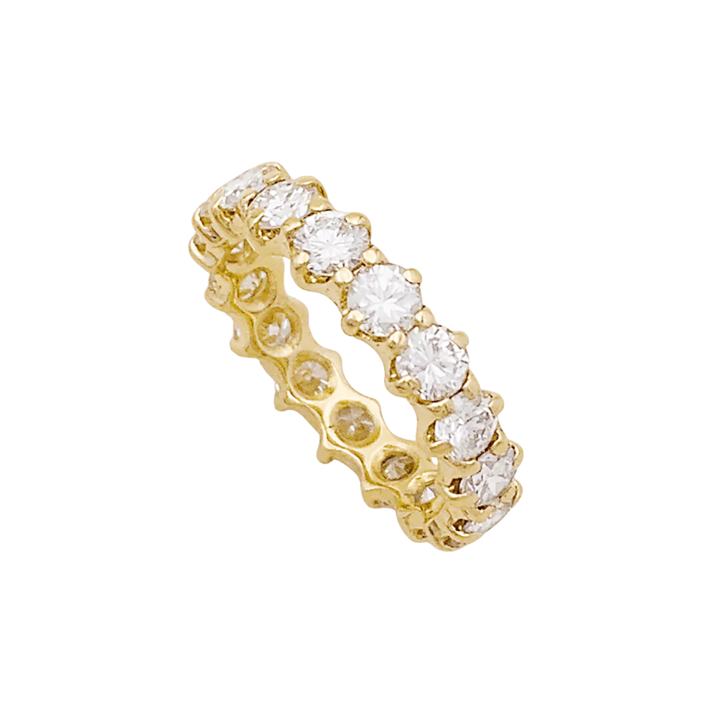 Bague Alliance en or jaune et diamants - Image 3