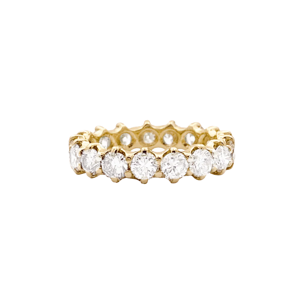 Bague Alliance en or jaune et diamants - Image 4
